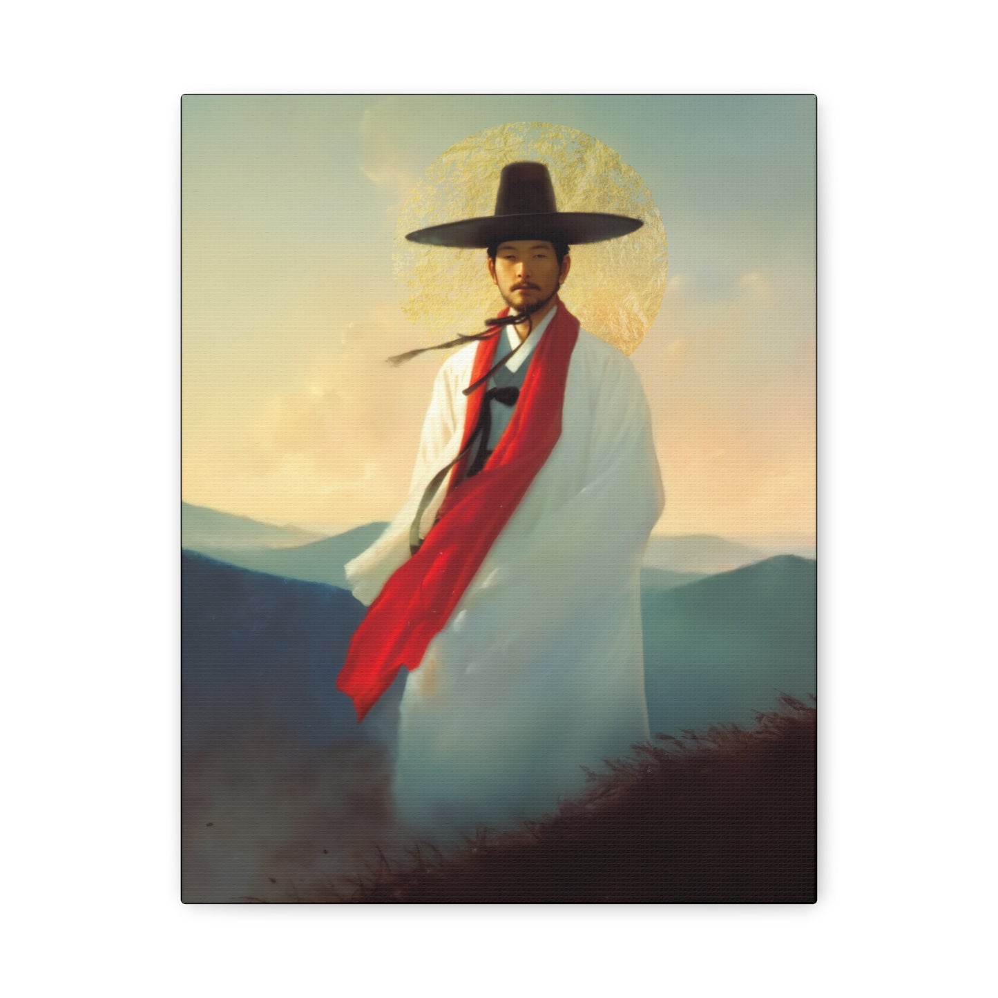 Saint Andrew Kim Taegon - Multiple Sizes - Catholic Home art - Museum Wrapped Canvas - Sanctified Souls Print - Martyr Saint