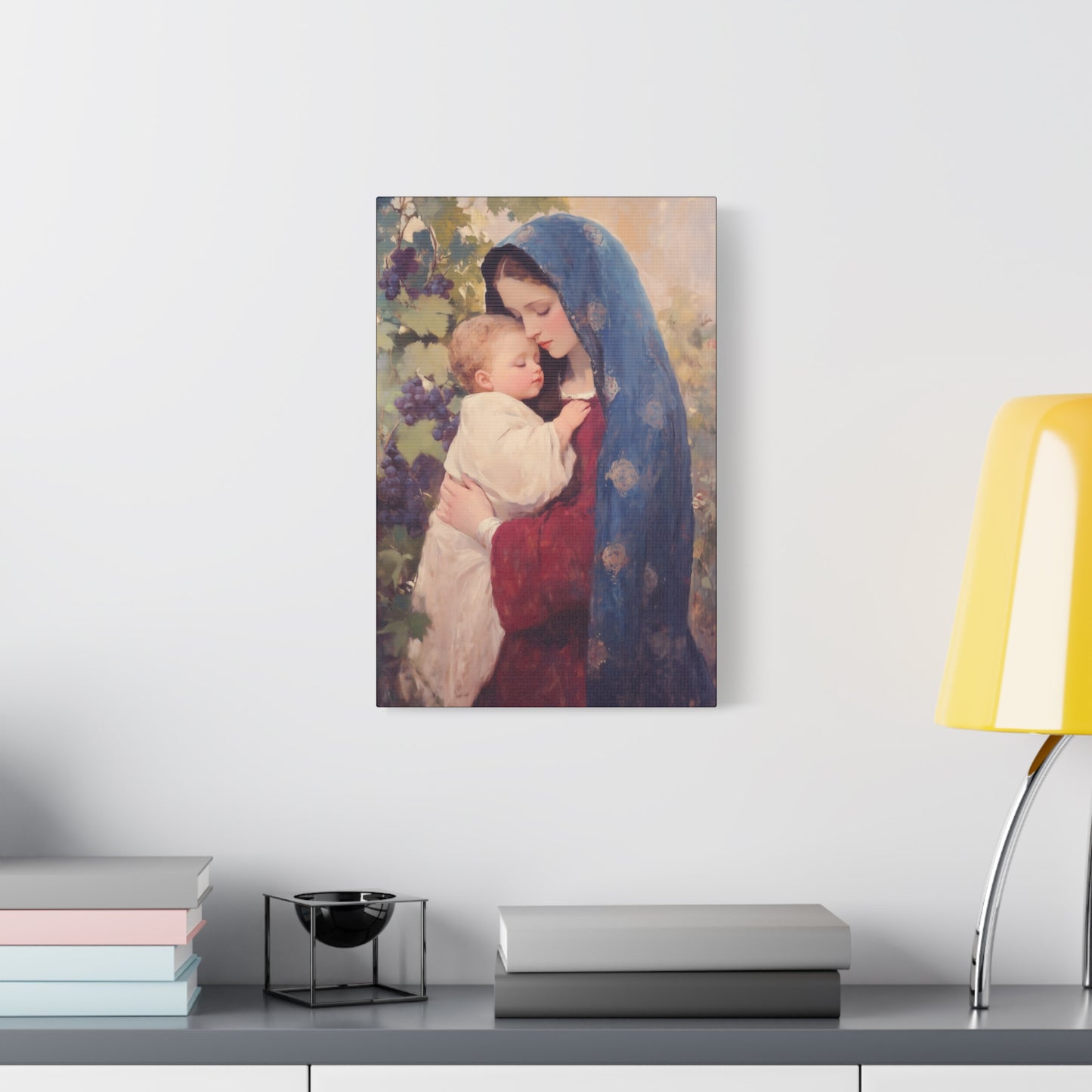 Our Lady of the Grapes / Out Lady of the Harvest - Gallery Wrapped Canvas - Print - Religious Art for your Home - Catholic Art
