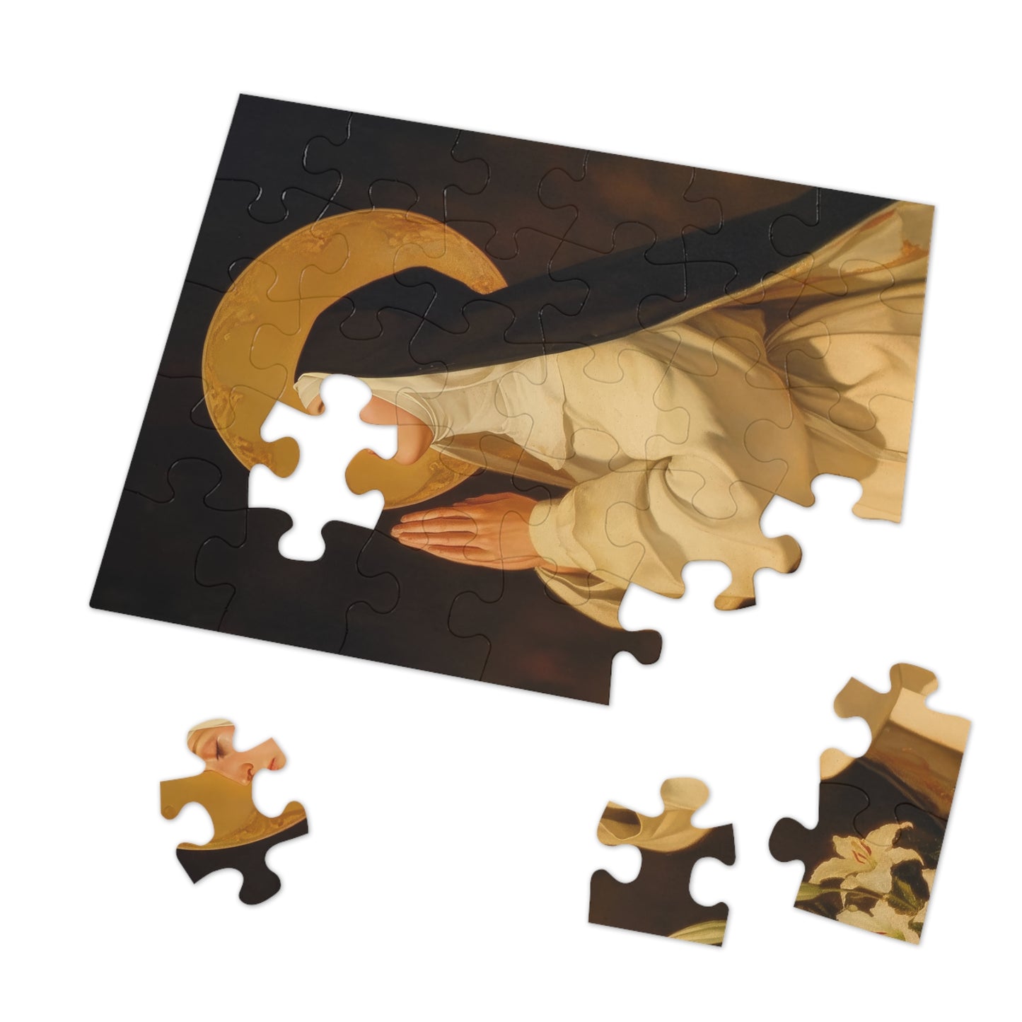 Saint Lutgardis - Puzzle and Keepsake Tin - Religious (30, 110, 252, 500,1000) - Religious Catholic Puzzle Art