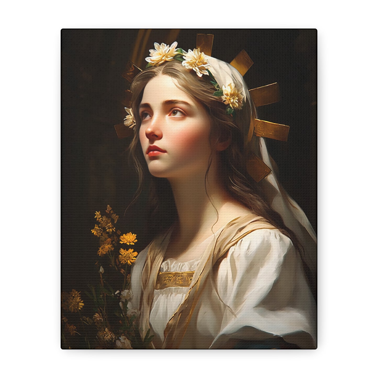 Saint Zita of Lucca  - Museum Wrapped Canvas - Sanctified Souls Print - Religious Art for your Home
