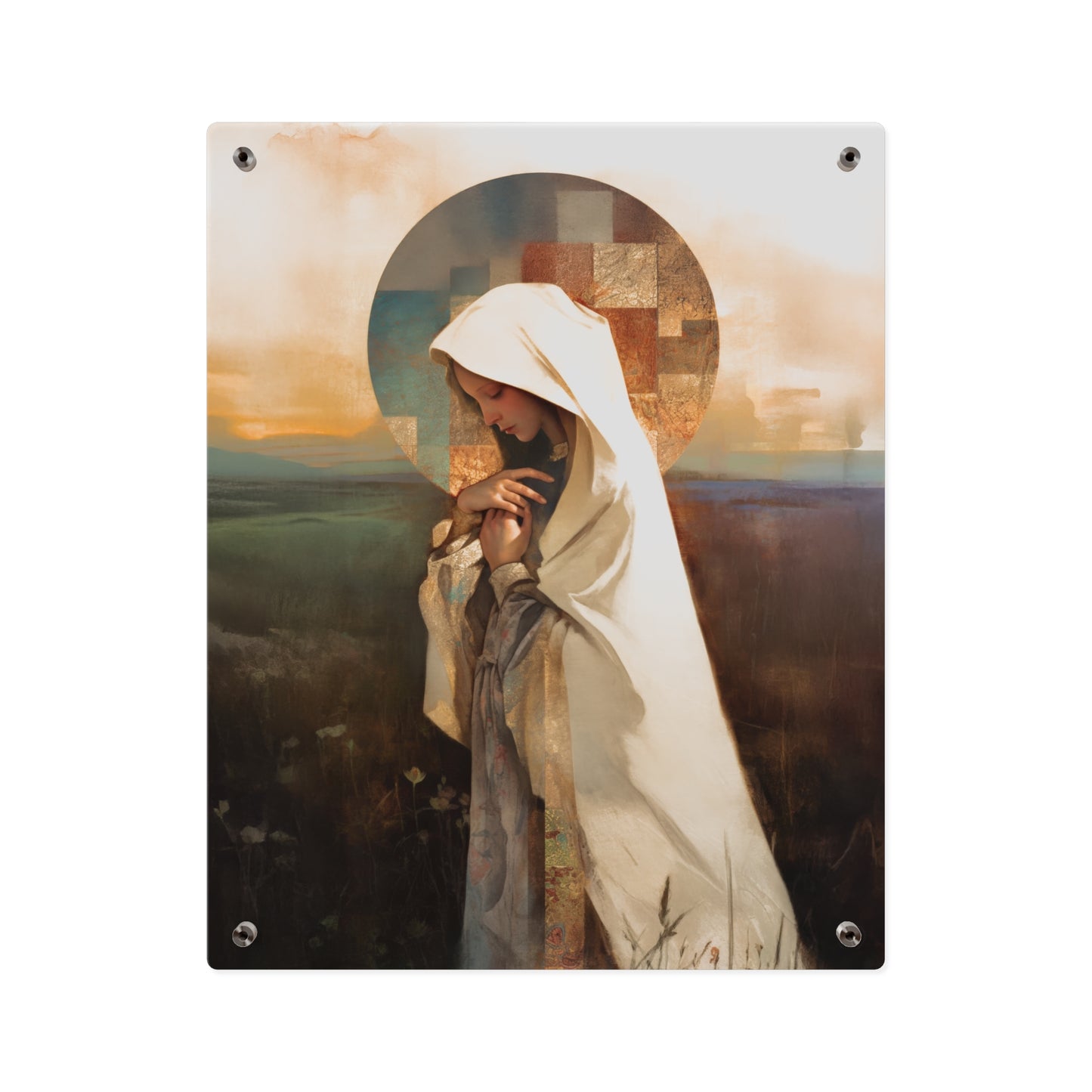 Our Lady of the Prairie Wall Art Panel - Ready to Hang Acrylic Print - Catholic Saint Art - Patron Saint Print