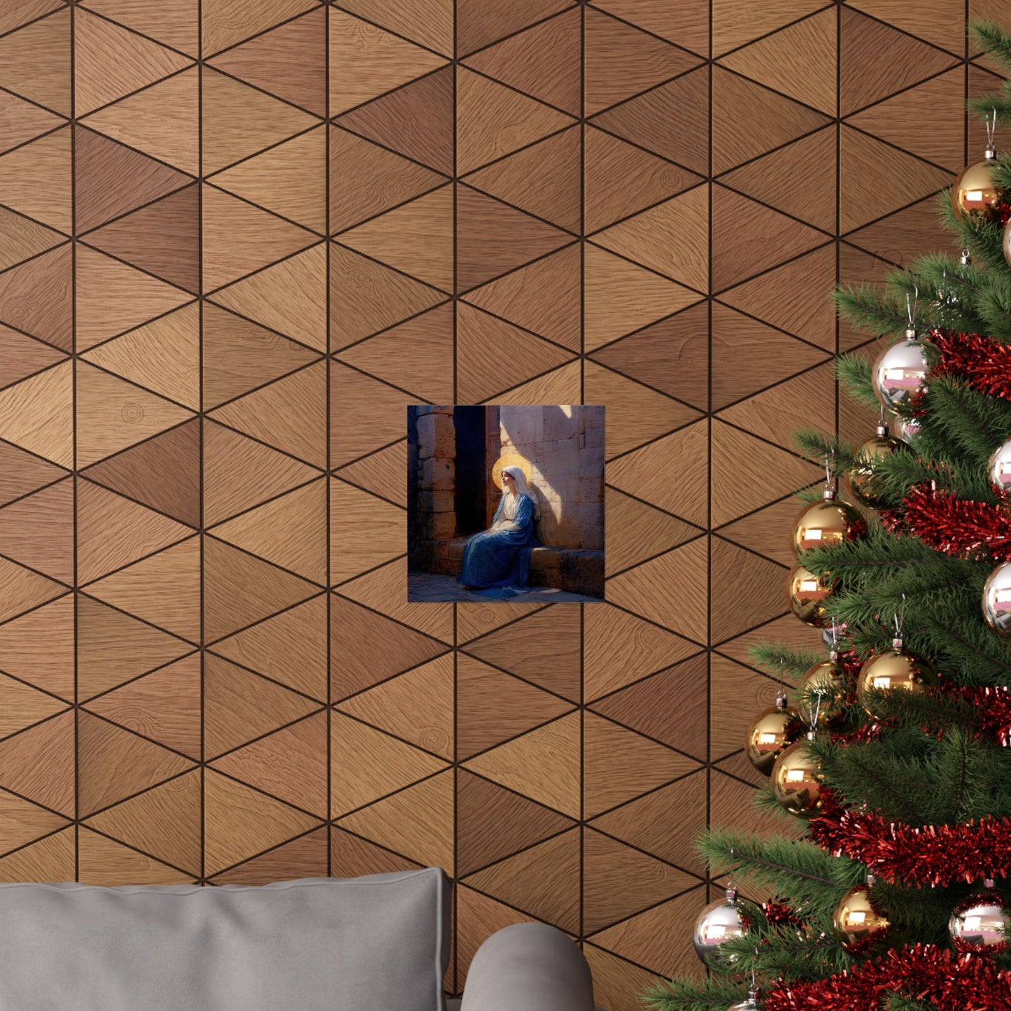 The Quiet Fiat That Split the Darkness, Mary's Yes - Sanctified Souls Print - Multiple Sizes - Premium Matte Vertical Posters