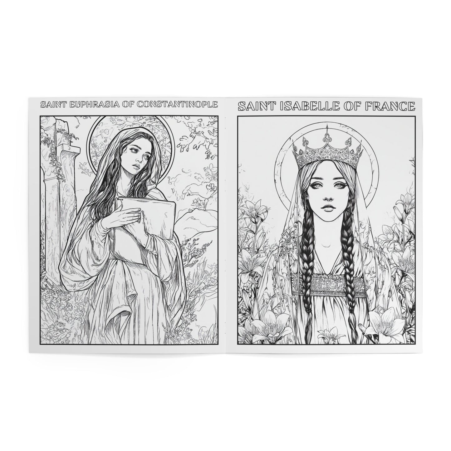 Catholic Saints Coloring Book for Kids | Christian Saint Coloring Pages | Homeschool Catholic Gift | Religious Coloring Book