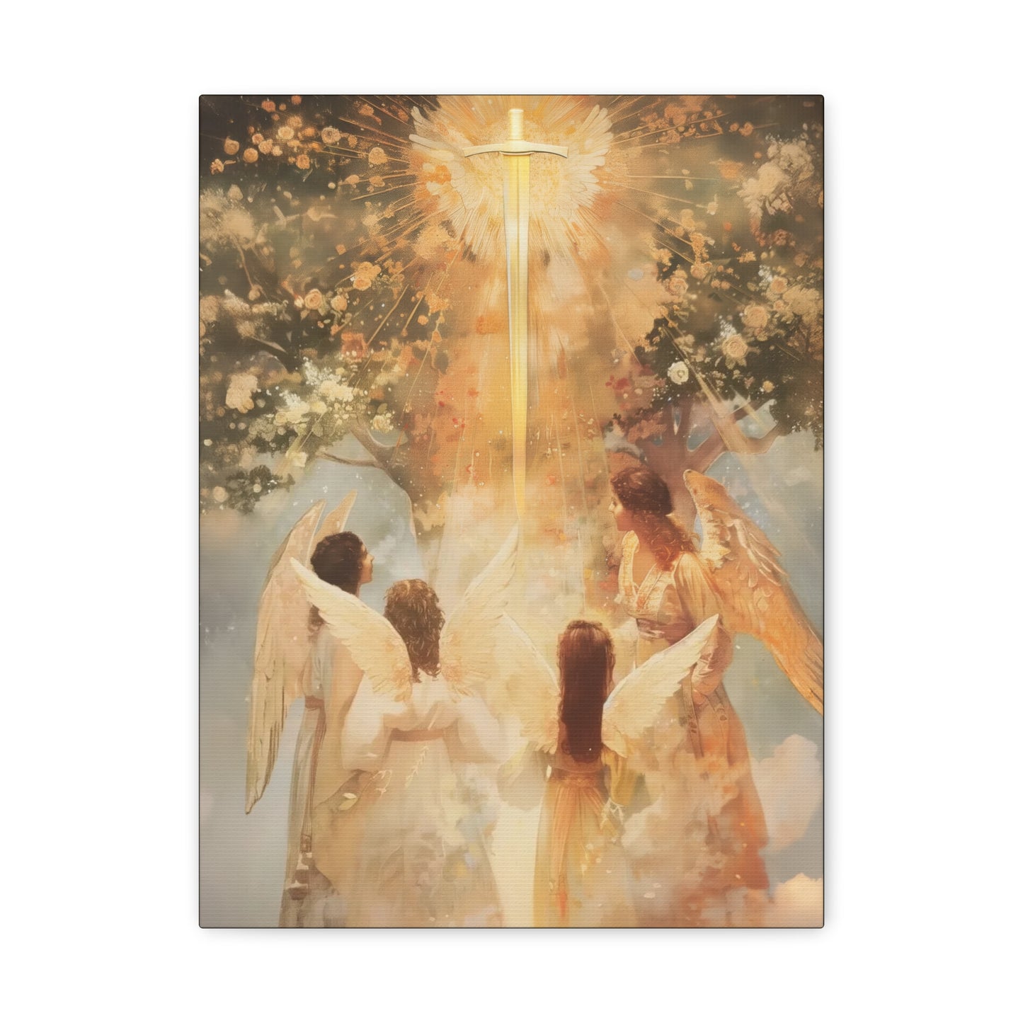 The Watchers of the First Dawn - Guardians of Eden - Gallery Wrapped Canvas - Print - Religious Art for your Home - Catholic Art