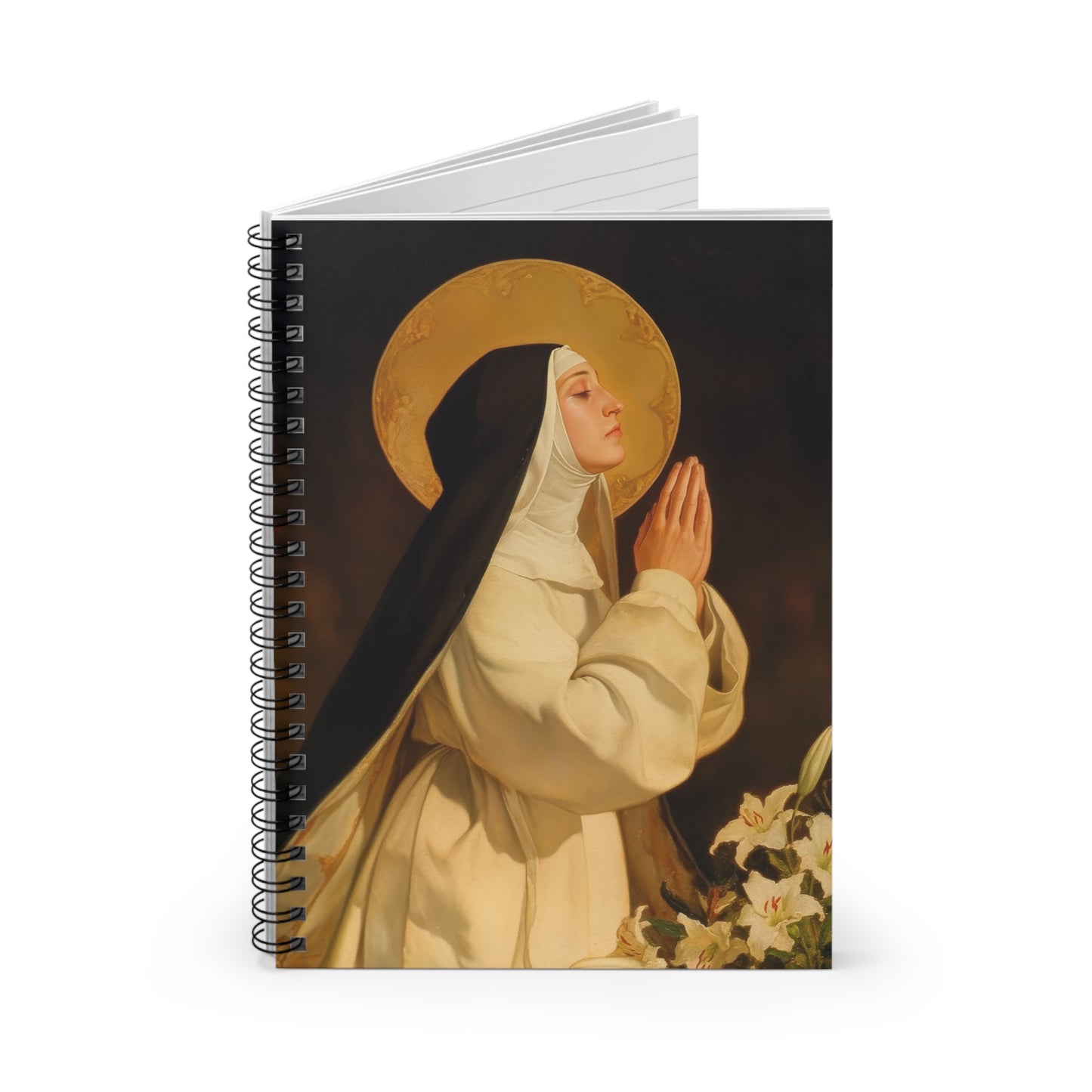 Saint Lutgardis - Sanctified Souls Art - Religious - Spiral Notebook - Ruled Line - Catholic Religious art present gift