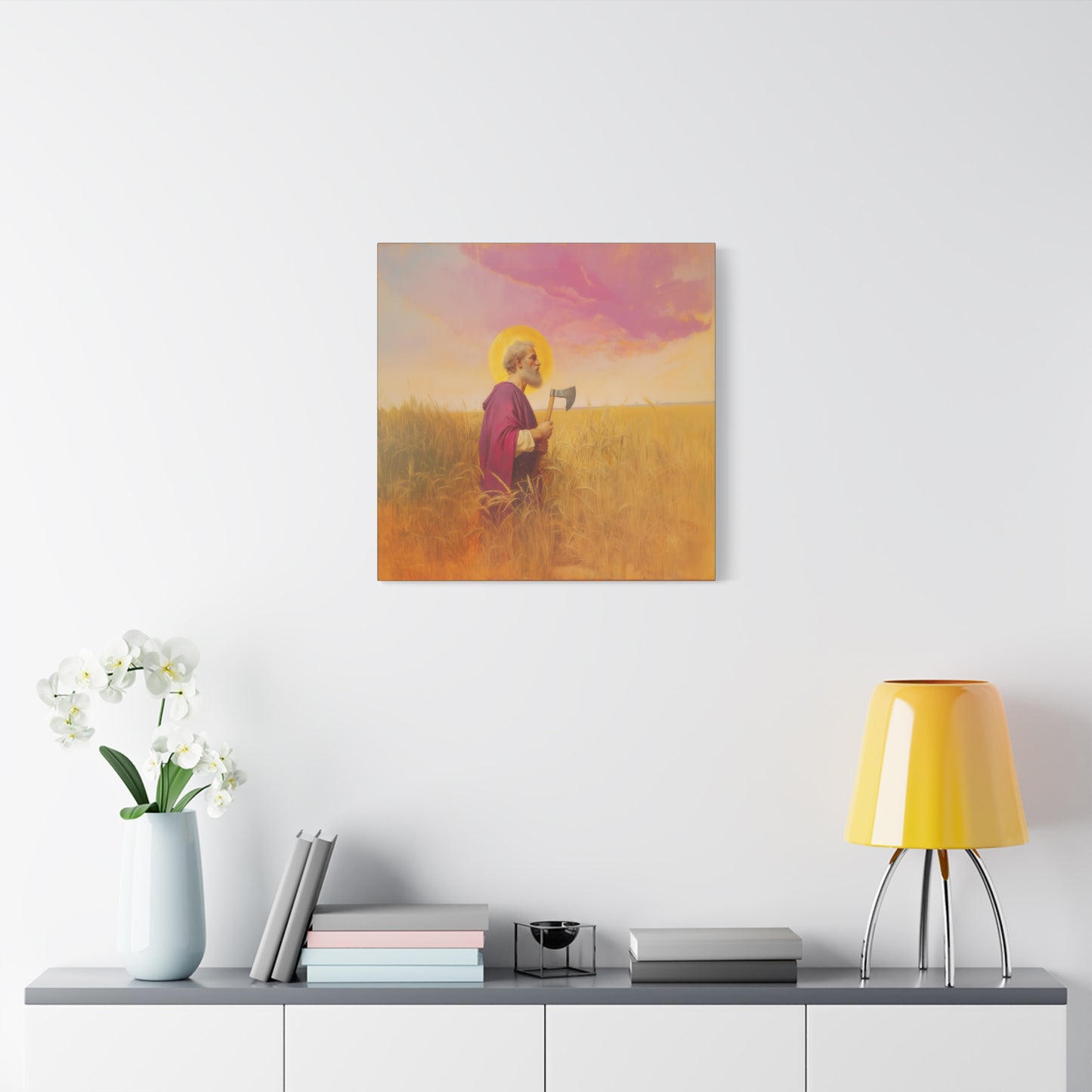 Saint Matthias -  Museum Wrapped Canvas - Sanctified Souls Print - Religious Art for your Home - Catholic Patron Saint Art