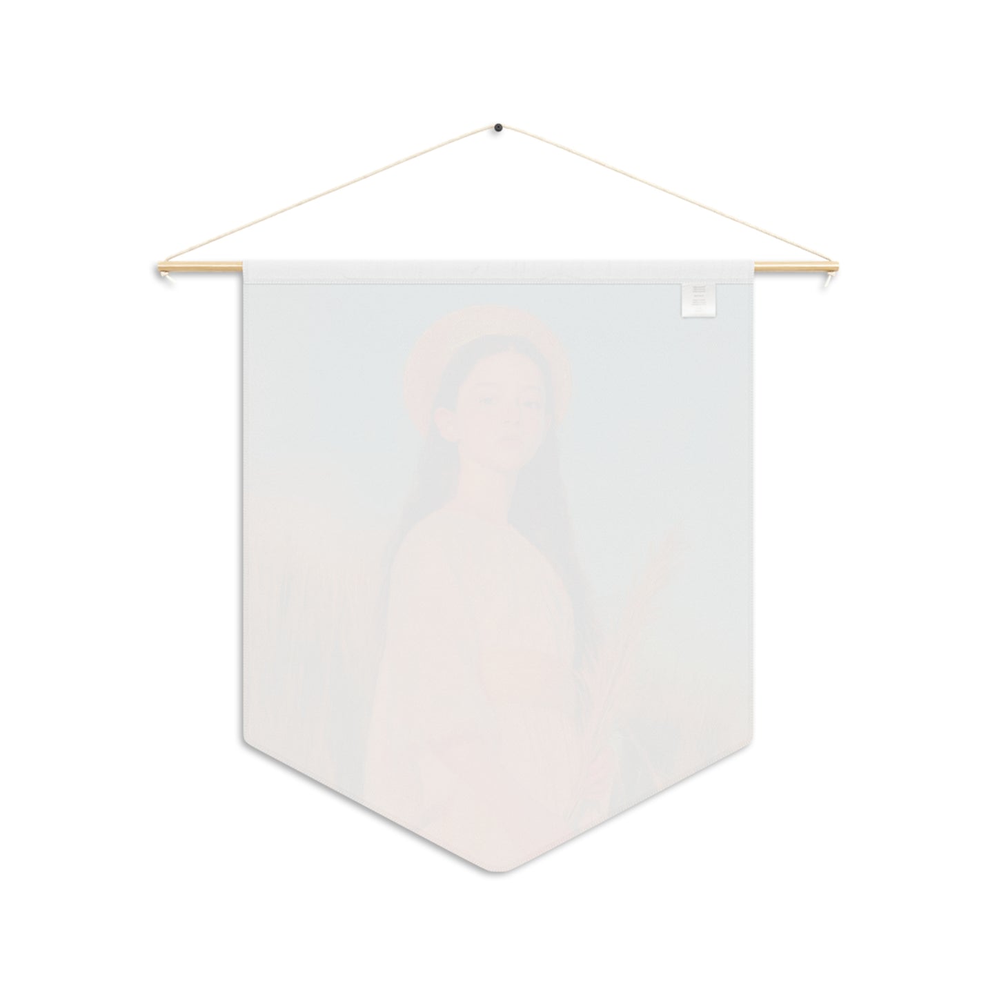 Saint Faith Pennant / Banner / Wall Hanging - Prayer room art - 18" x 21" - Catholic - Large Banner - Gifts for Catholics