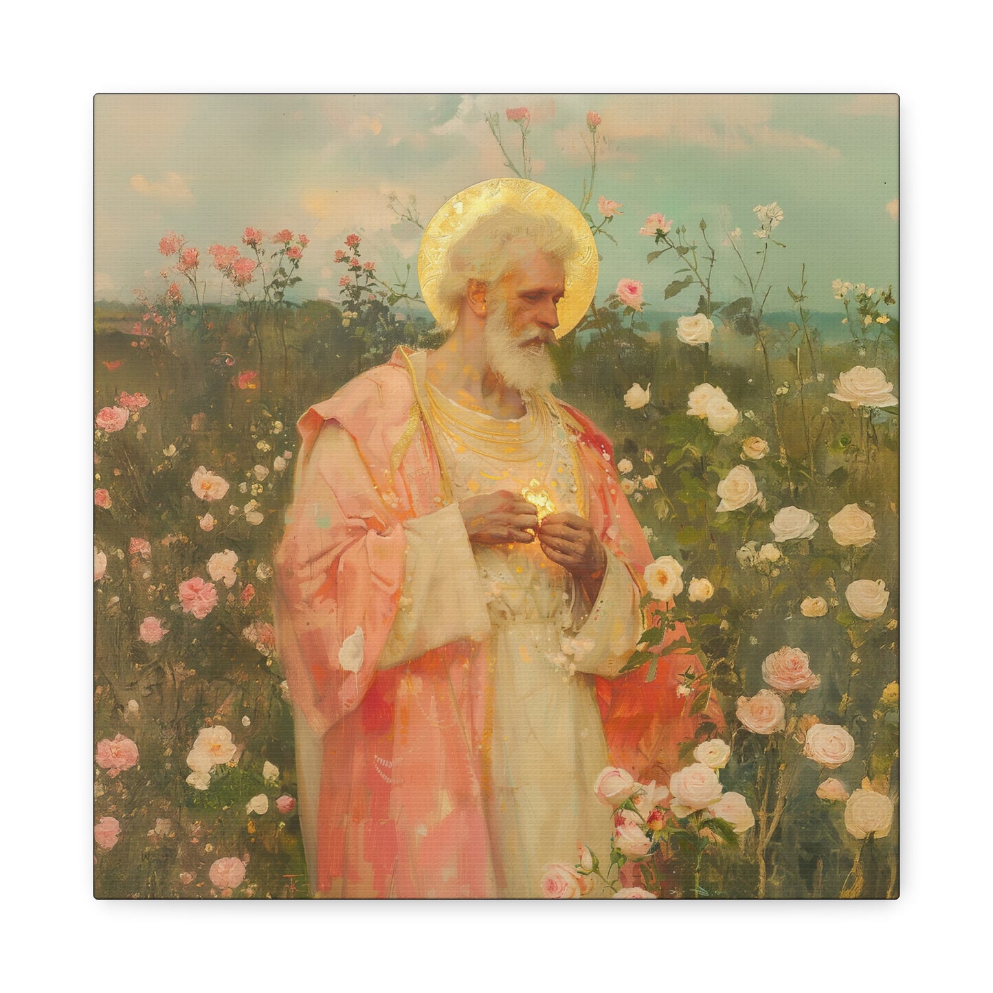Saint Valentine - Multiple Sizes - Catholic Home art - Museum Wrapped Canvas - Sanctified Souls Print - Catholic Saint Art