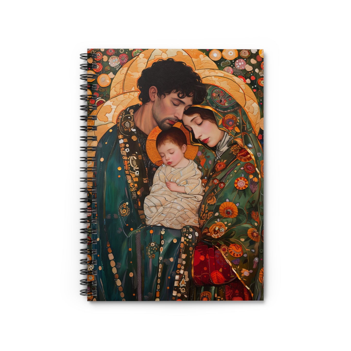 Guiding Light - The Holy Family Spiral Journal - Sanctified Souls Art - Religious Based Notebook - Spiral Notebook - Jesus, Mary, Joseph