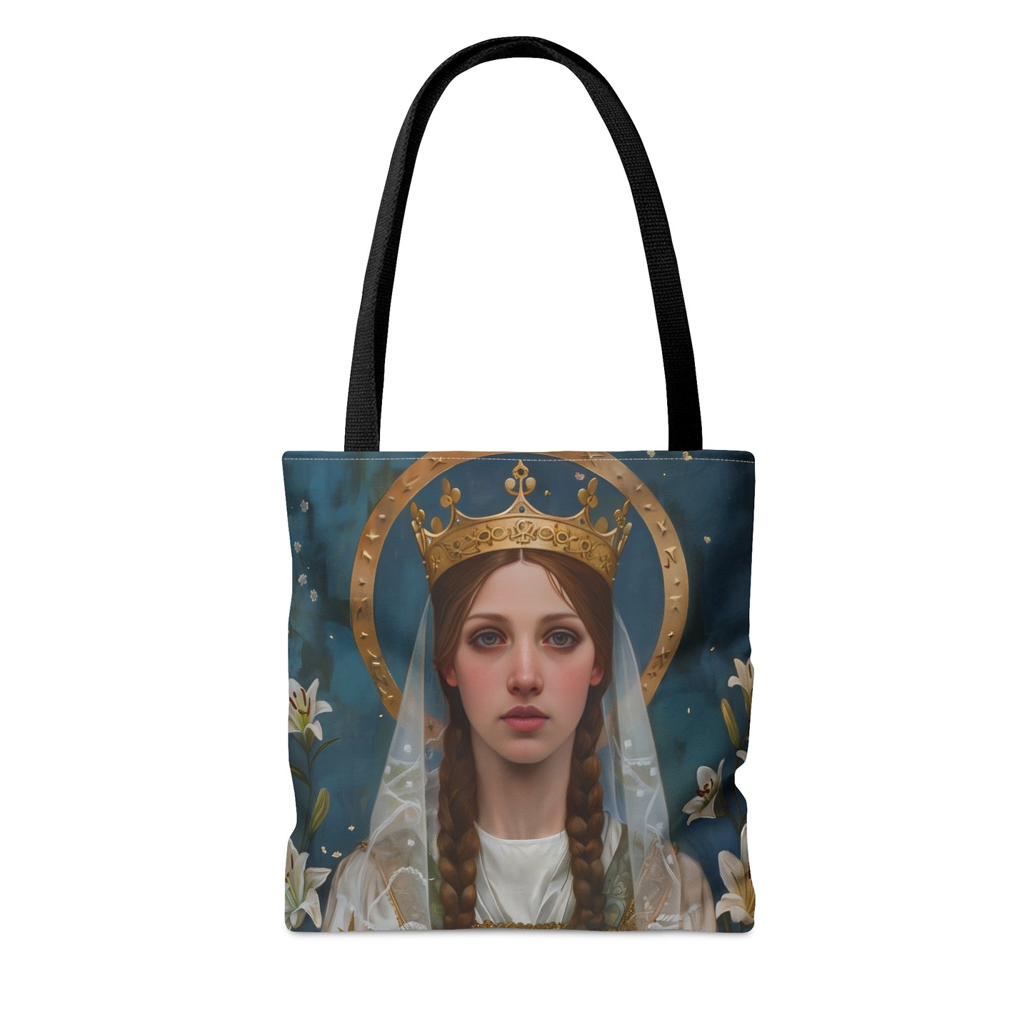 Saint Isabel of France Tote Bag - Three sizes - Large Medium Small Faith Art Bag - Catholic purse - Double Sided - Patron Saint Art