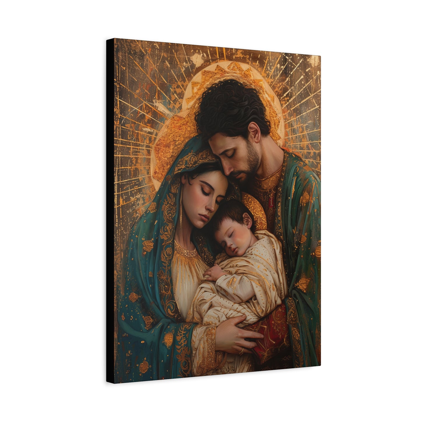 Divine Harmony - The Holy Family - Museum Wrapped Canvas - Sanctified Souls Print - Religious Art - Jesus, Mary and Joseph Art