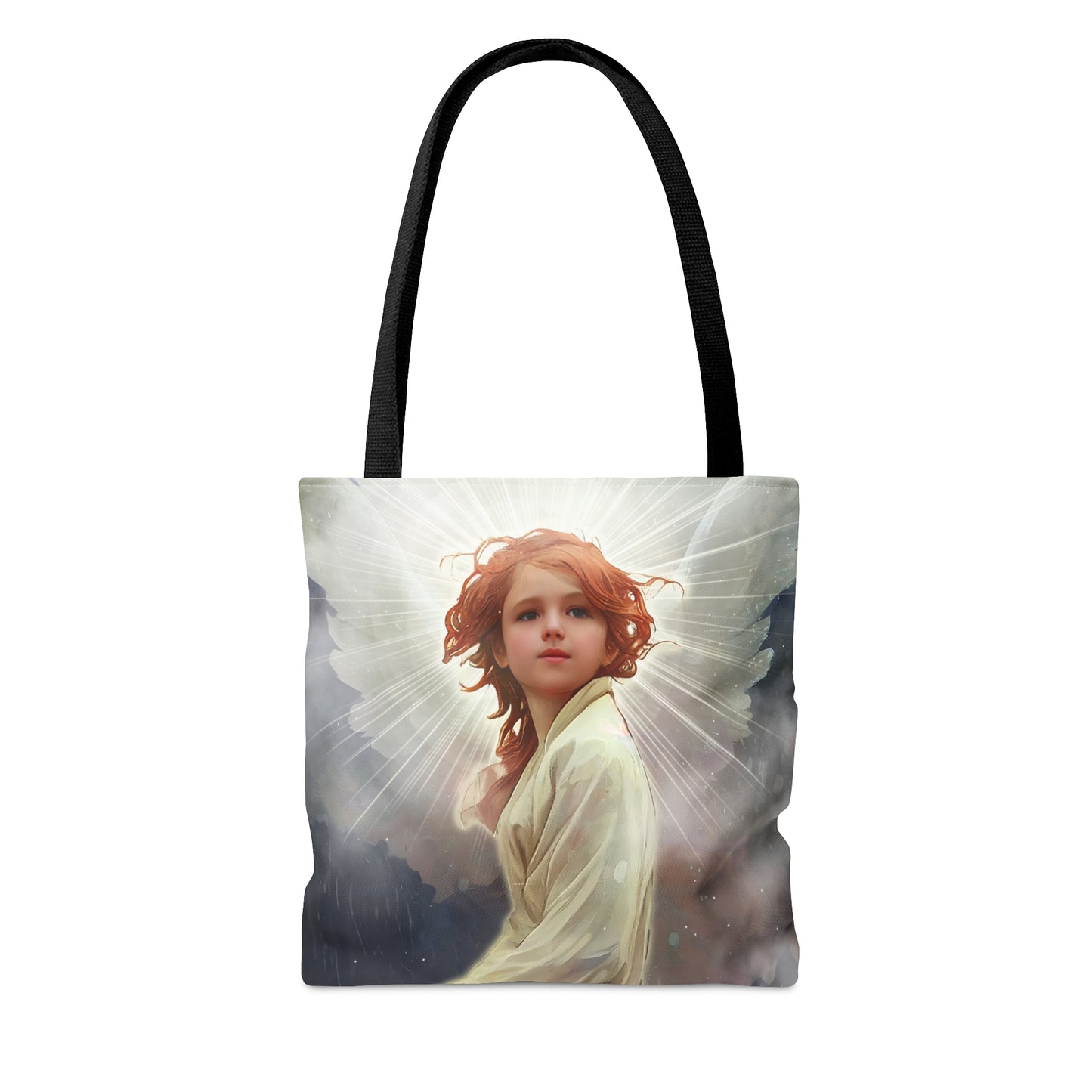The Archangel Daniel Tote Bag - Large Medium Small - Art Bag -  Guardian Angel Double Sided Purse - Carry All Bag - Spiritual Gift - Divine