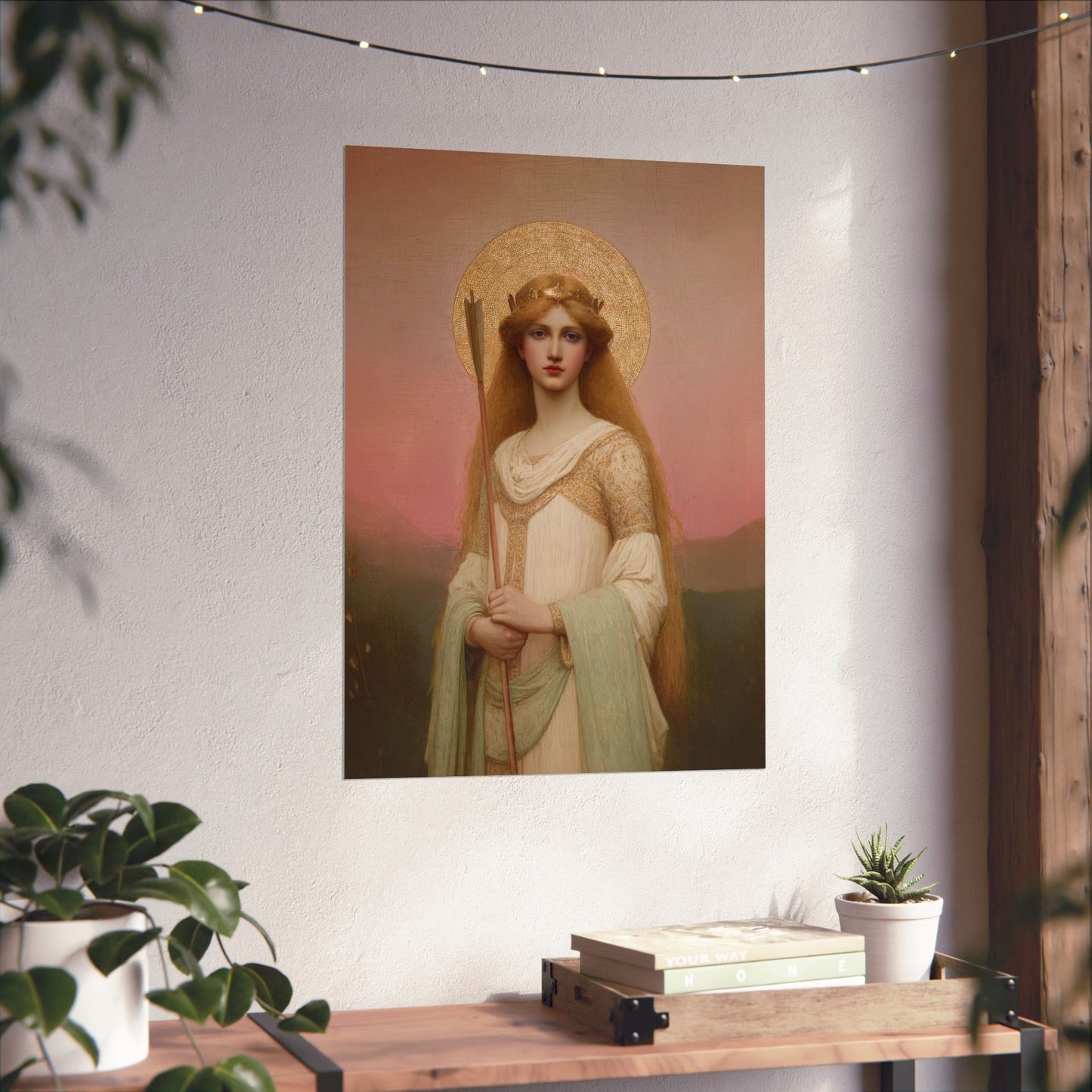 Saint Ursula -  Catholic Art - Multiple Sizes - Premium Posters - Catholic Art - Christian Home - Catholic Saint Art