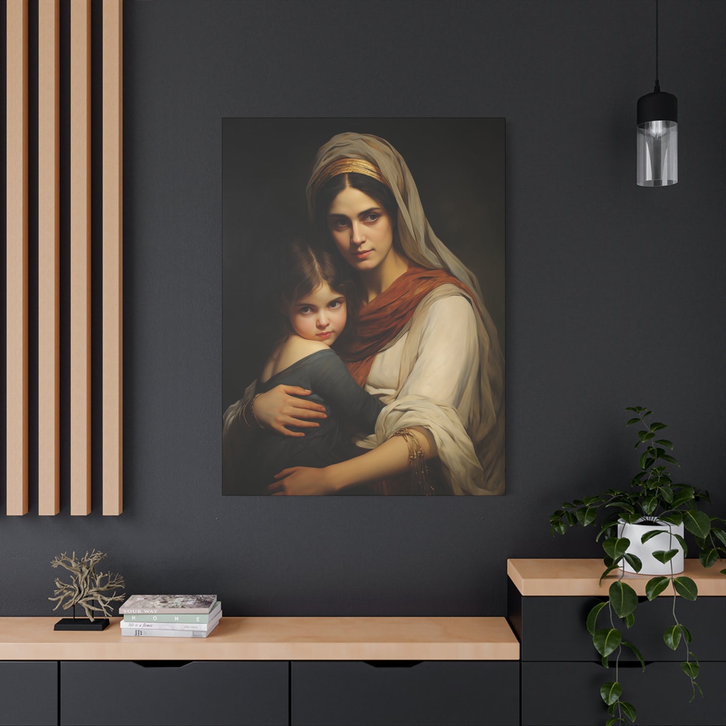 Saint Anne mother of Mary the Blessed Virgin - Museum Wrapped Canvas - Sanctified Souls Print - Religious Art for your Home
