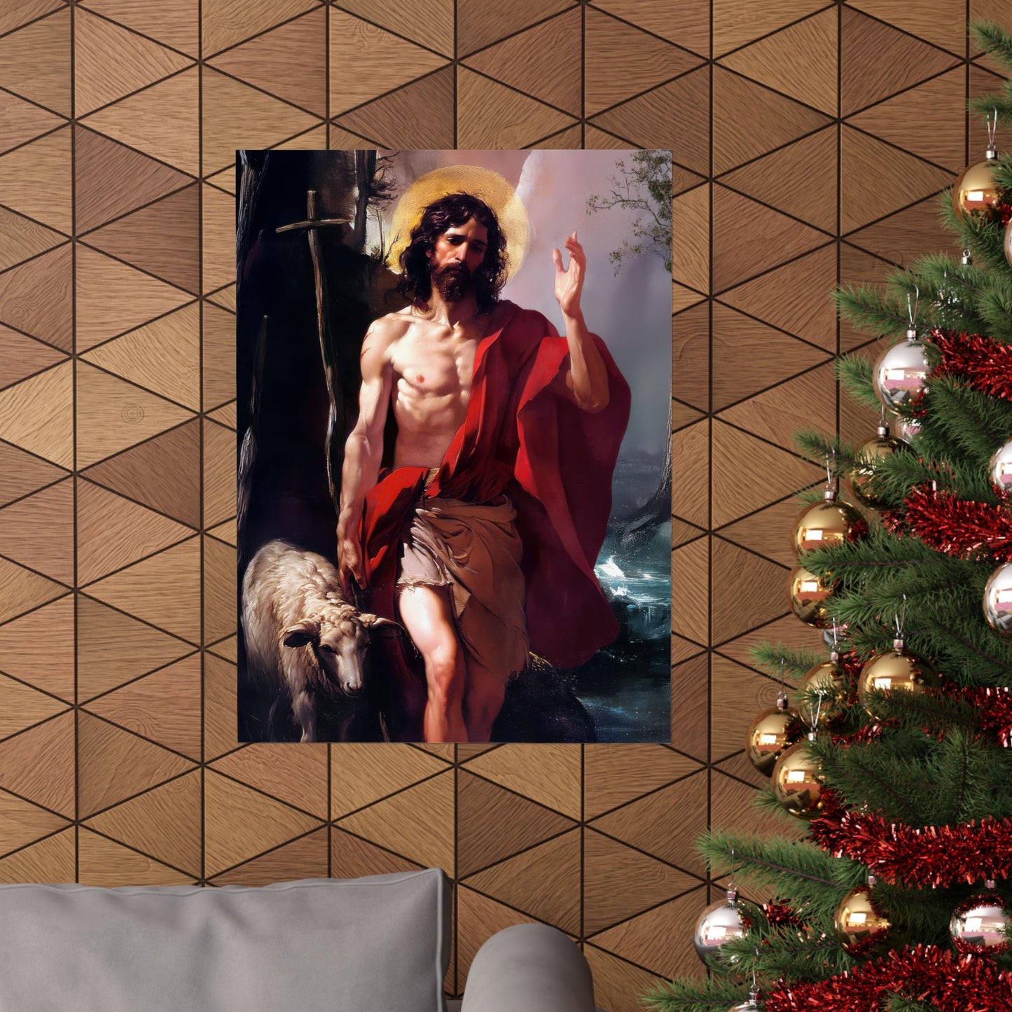 Saint John the Baptist  - Sanctified Souls Print - Multiple Sizes - Premium Posters - Catholic Art - Christian Home Decor Artwork