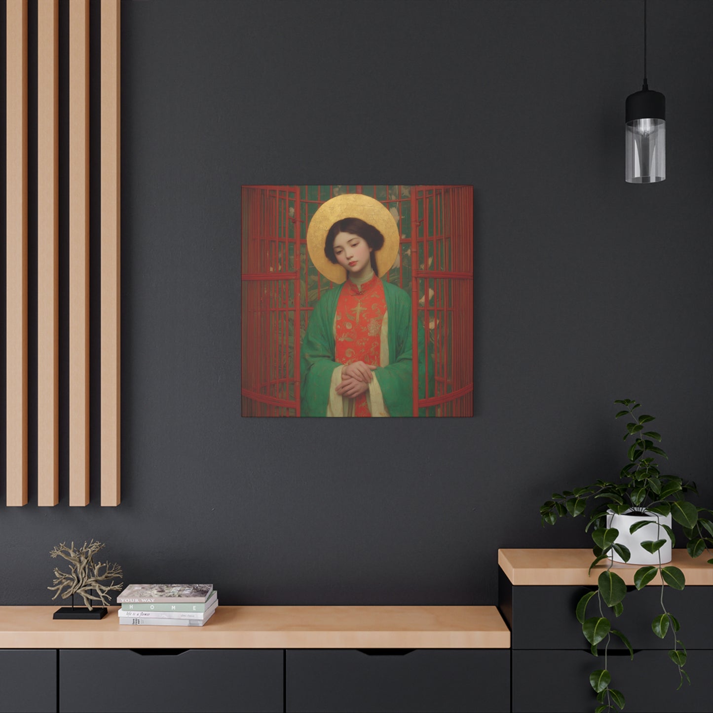 Saint Agnes Tsao Kou Ying -  Museum Wrapped Canvas - Sanctified Souls Print - Religious Art for your Home - Catholic Patron Saint Art