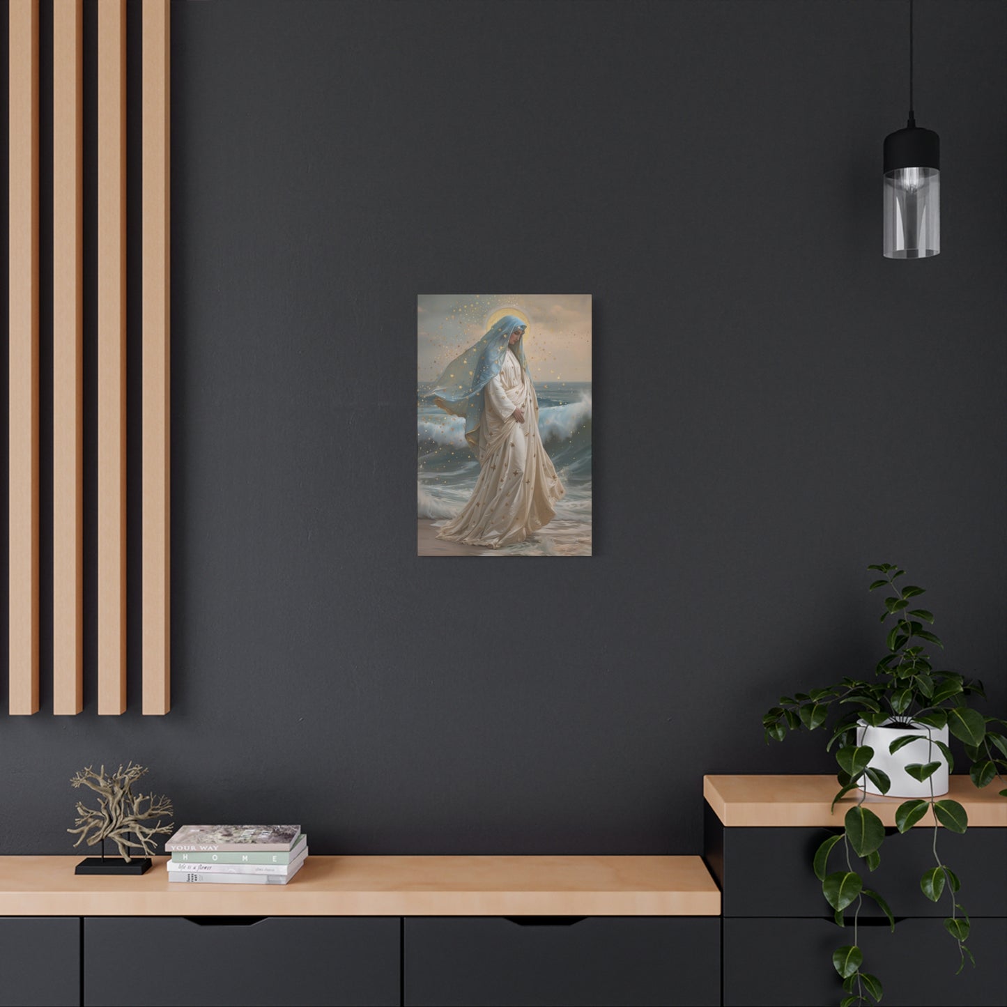 Ocean's Embrace - Devotion to Our Lady - Musseum Wrapped Canvas - Sanctified Souls - Religious Art for your Home - Our Lady Star of the Sea