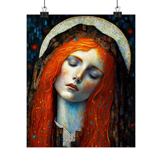 Embracing Grace - Saint Mary Magdalene Print - Sanctified Souls Print - Multiple Sizes - Premium Matte Vertical Posters