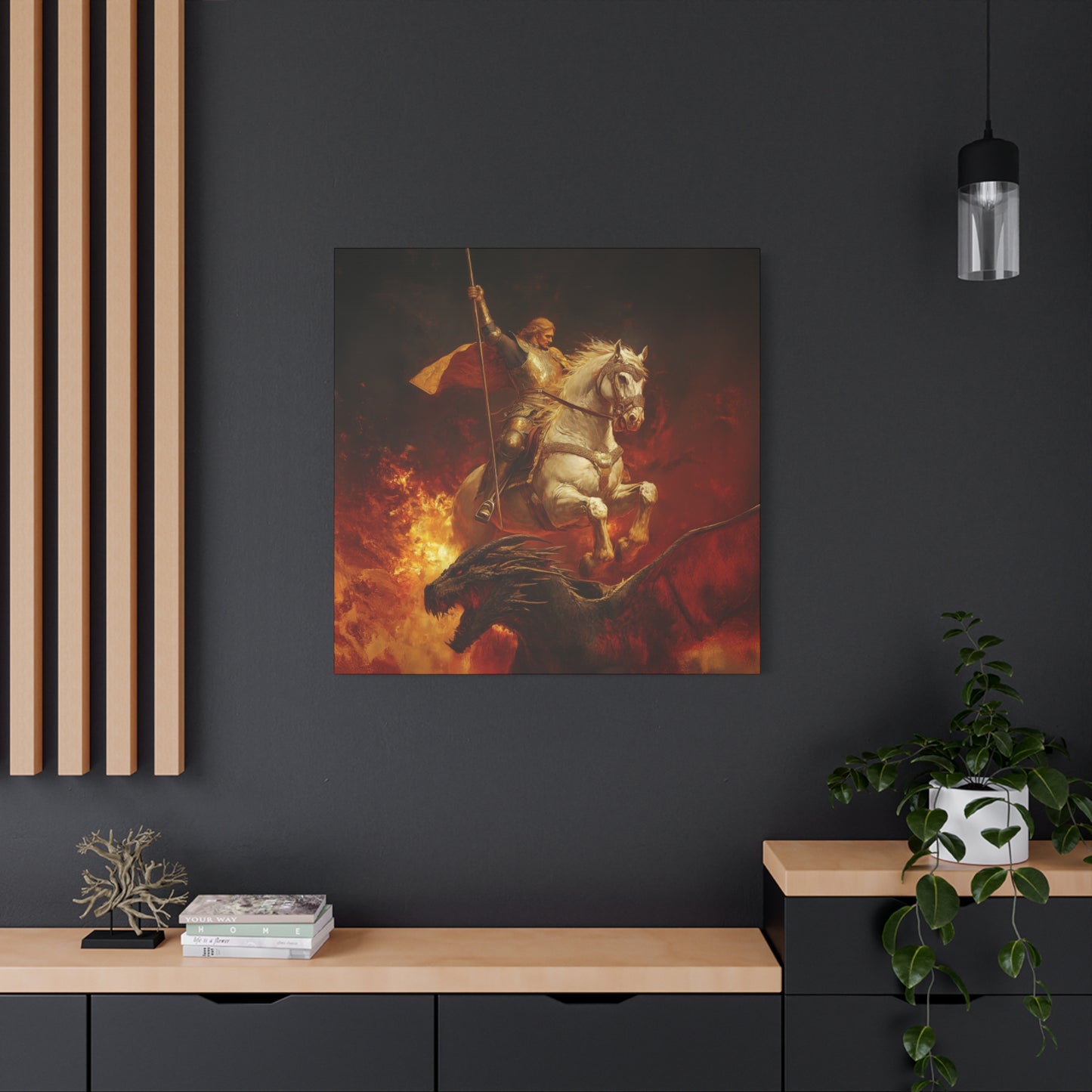 Saint George -  Museum Wrapped Canvas - Sanctified Souls Print - Religious Art for your Home - Catholic Patron Saint Art