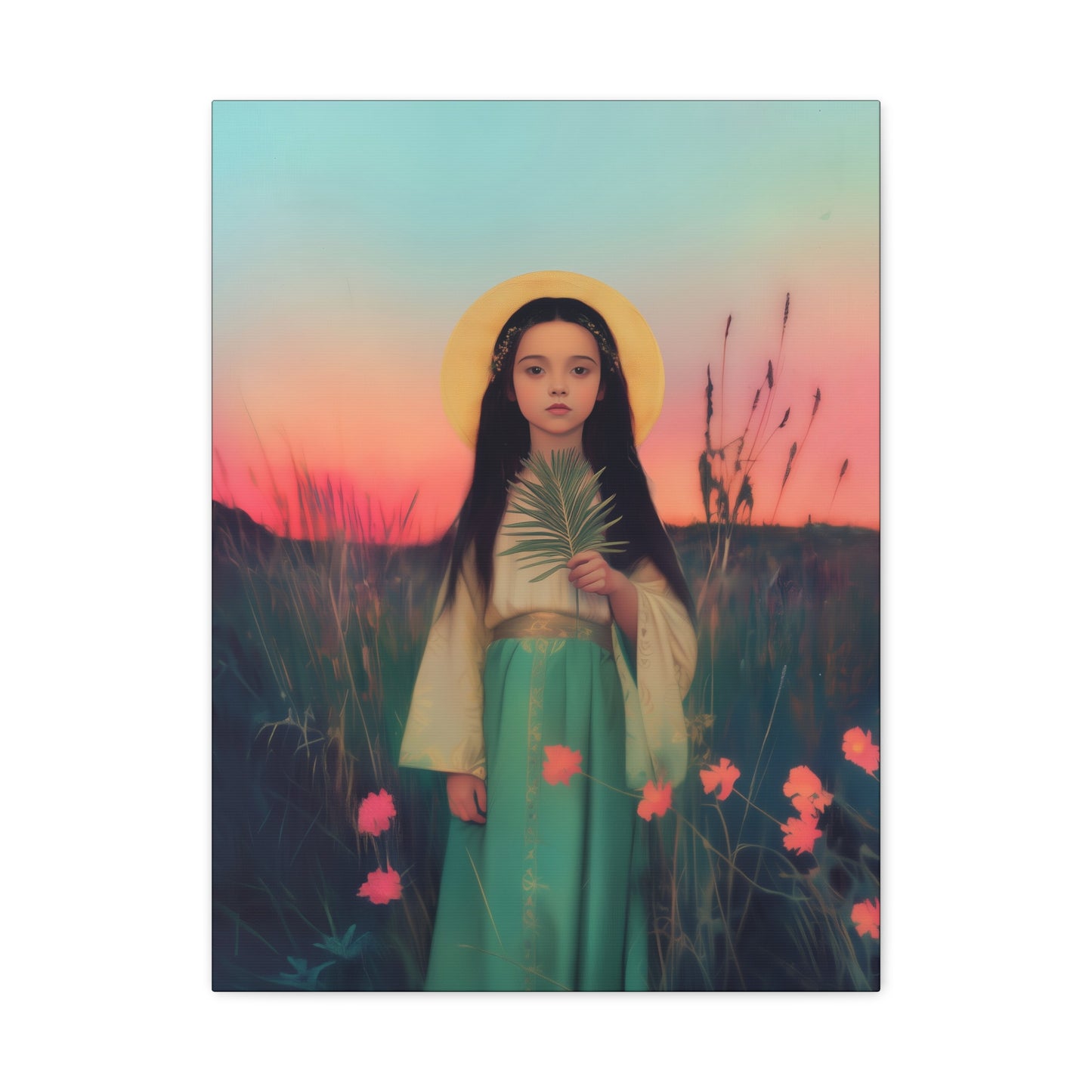 Saint Charity - Multiple Sizes - Catholic Home art - Museum Wrapped Canvas - Sanctified Souls Print - Martyr Saint