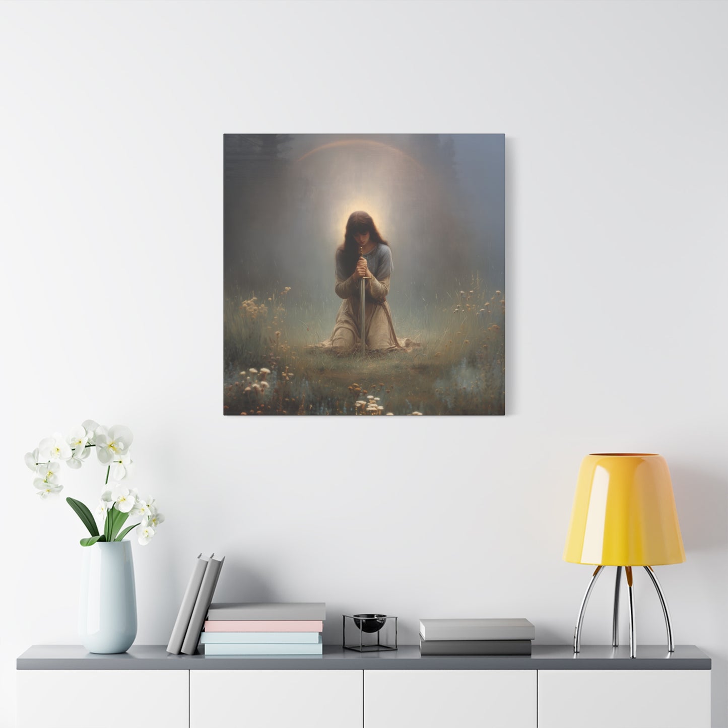 Saint Joan of Arc -  Museum Wrapped Canvas - Sanctified Souls Print - Religious Art for your Home - Catholic Patron Saint Art