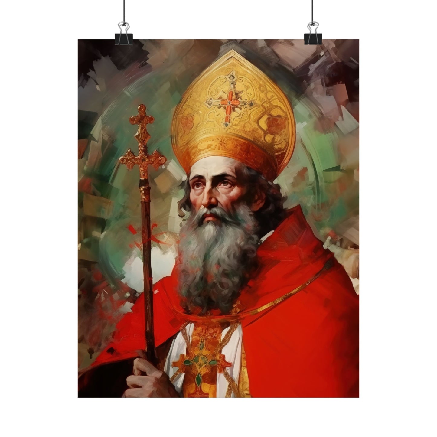 Saint Eusebius of Vercelli - Sanctified Souls Print - Multiple Sizes - Premium Matte Vertical Posters