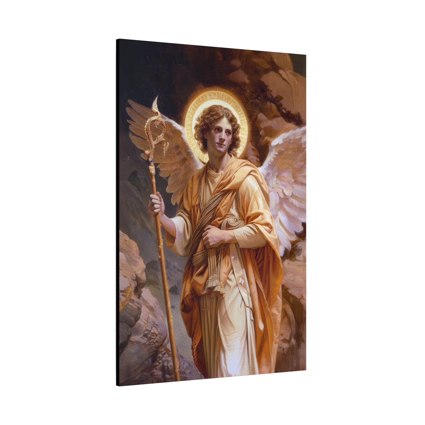 Saint Raphael the Archangel - Gallery Wrapped Canvas - Print - Religious Art for your Home - Catholic