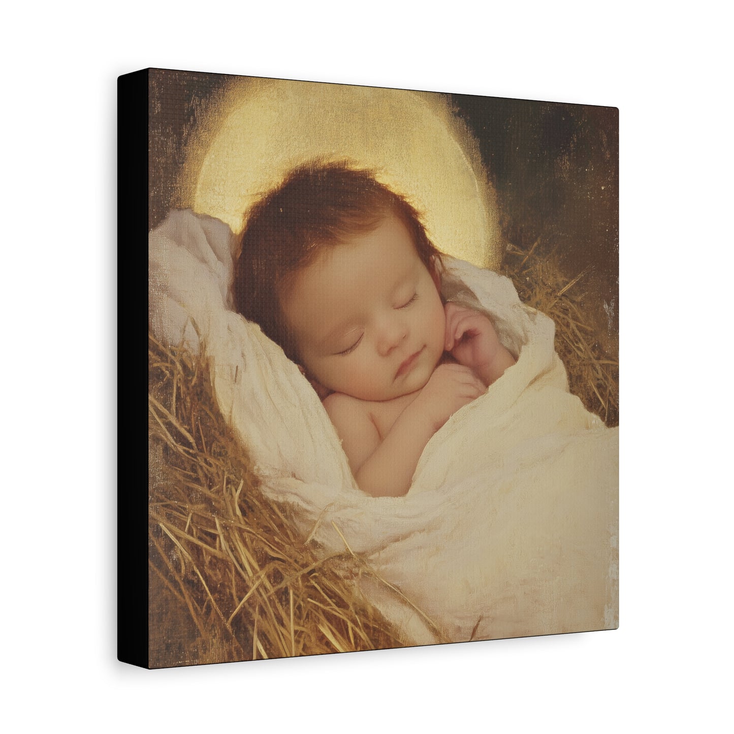 Jesus, the Newborn Light of the World - Gallery Wrapped Canvas - Print - Religious Art for your Home - Catholic Art Print