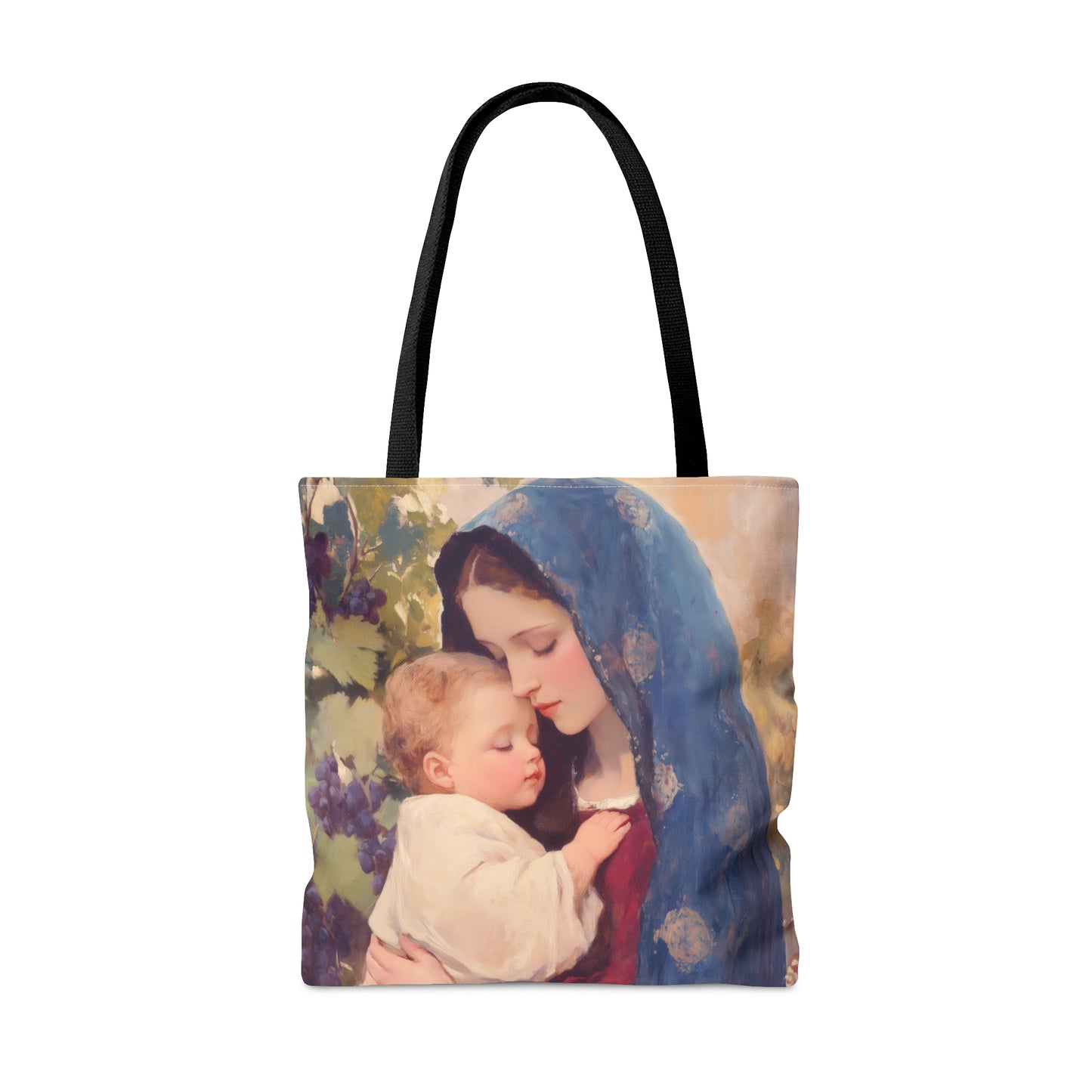 Our Lady of the Grapes / Out Lady of the Harvest - Tote Bag - Large Medium Small Faith Art Bag - Catholic Faith Purse - Mother Mary