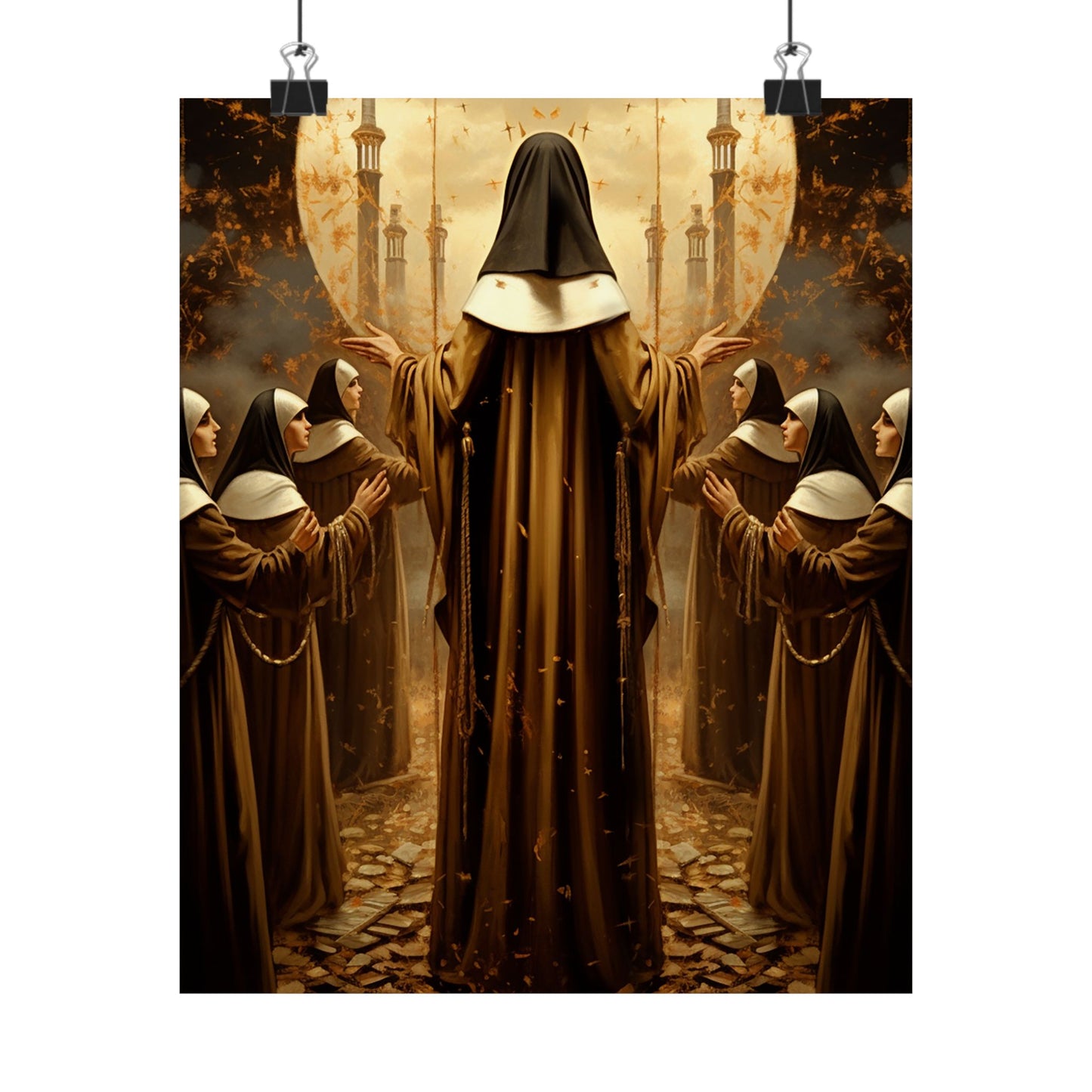 The Blessed Martyrs of Compiègne - Sanctified Souls Print - Multiple Sizes - Premium Matte Vertical Posters