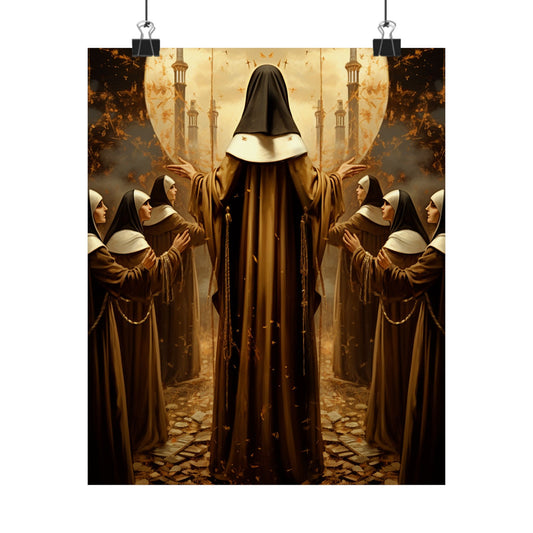 The Blessed Martyrs of Compiègne - Sanctified Souls Print - Multiple Sizes - Premium Matte Vertical Posters