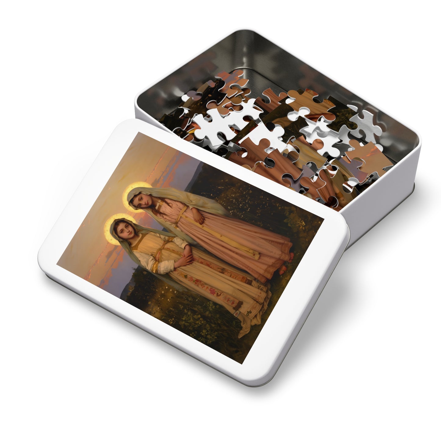 Saints Nunilo and Alodia - Puzzle and Keepsake Tin - Religious (30, 110, 252, 500,1000) - Religious Puzzle - Gifts for Catholic Families