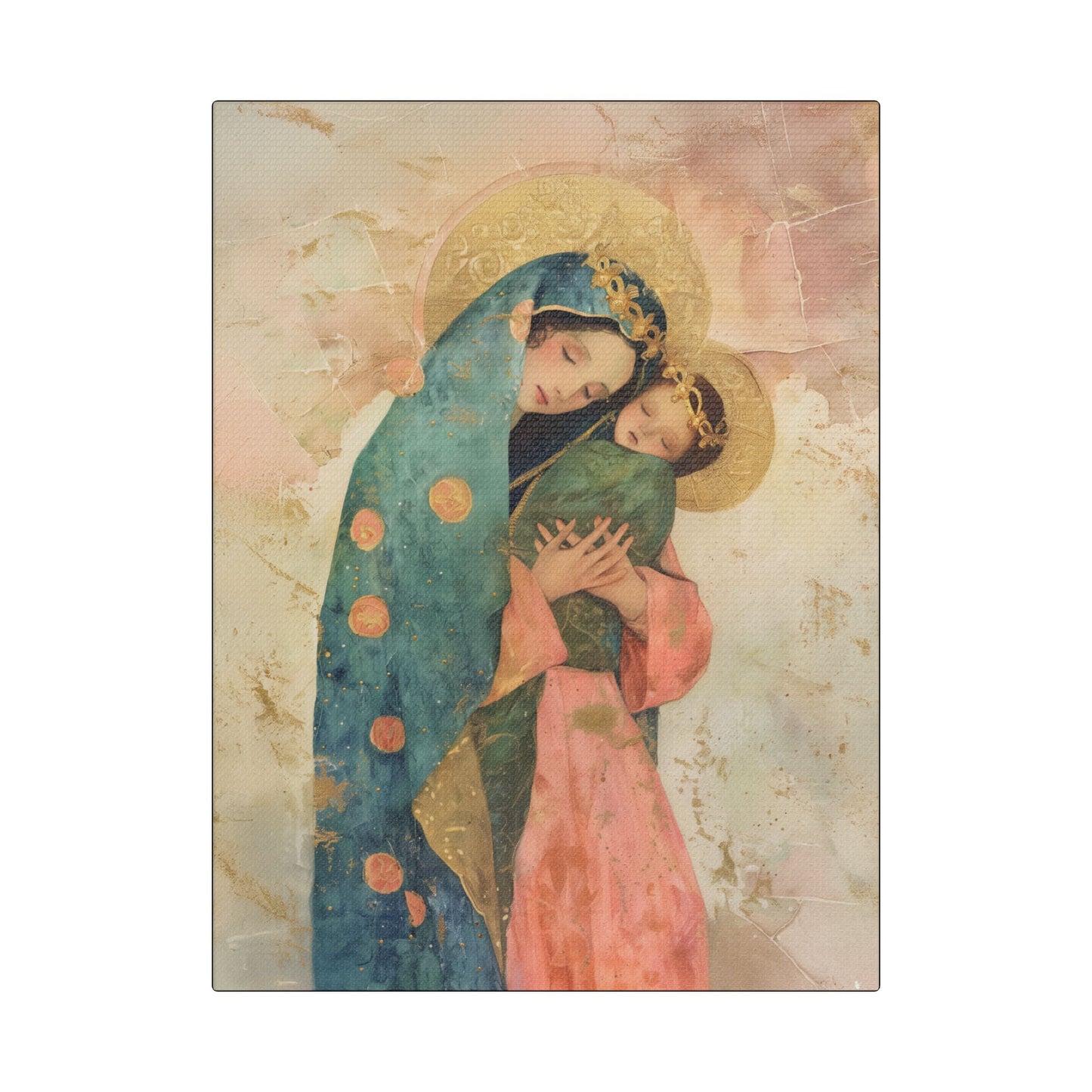 The Sweet Advocate of Souls - Mary, Help of Christians -  Museum Wrapped Canvas Print - Multiple Sizes - Catholic Home art Matte Canvas