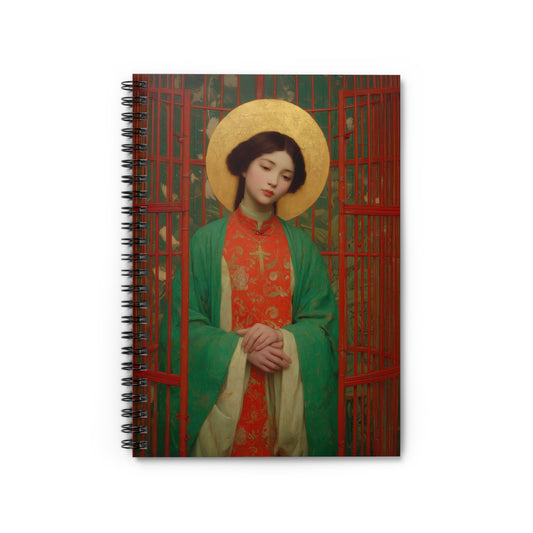 Saint Agnes Tsao Kou Ying  - Sanctified Souls Art - Religious Based Notebook - Spiral Notebook - Prayer journal