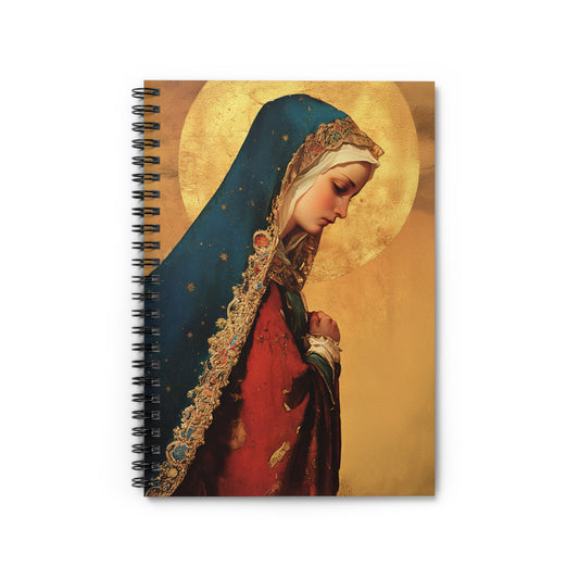 Our Lady of Mercy / Our Lady of Ransom - Sanctified Souls Art - Religious Based Notebook - Spiral Notebook - Prayer journal - Mother Mary