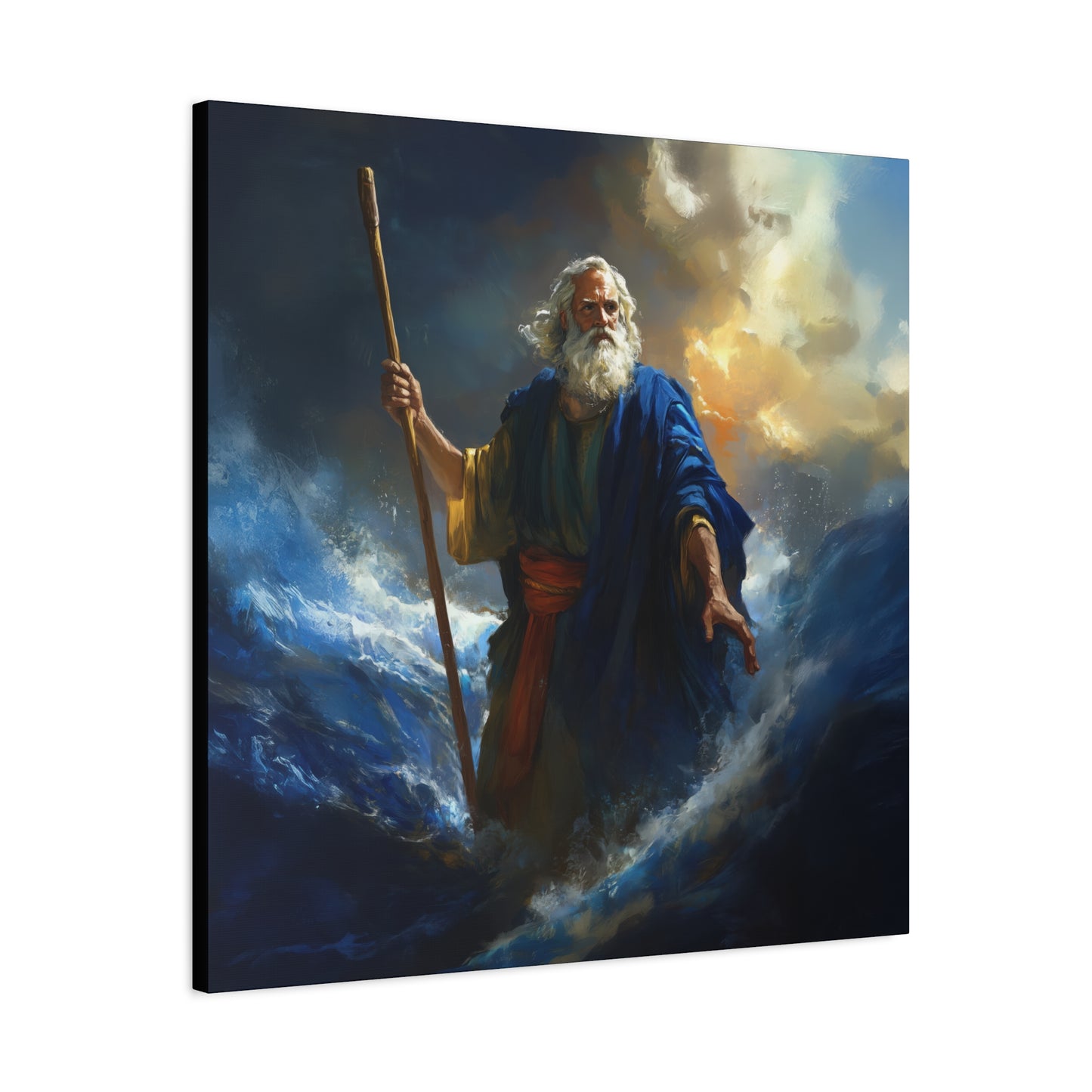 Moses Before the Trembling Sea - Gallery Wrapped Canvas - Print - Religious Art for your Home - Catholic Art