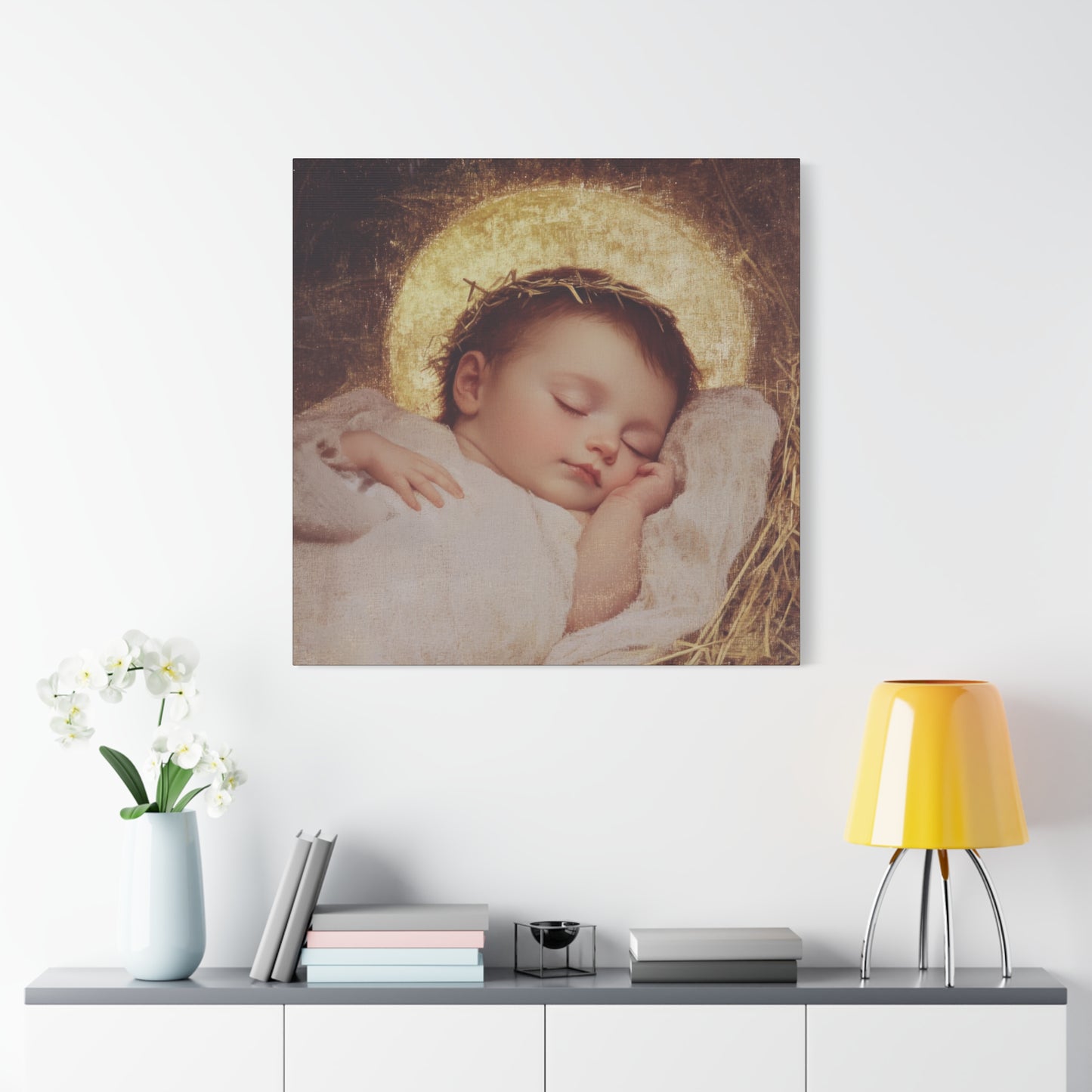 The Christ Child Born Into the Quiet of the World - Gallery Wrapped Canvas - Print - Religious Art for your Home - Catholic Art Print