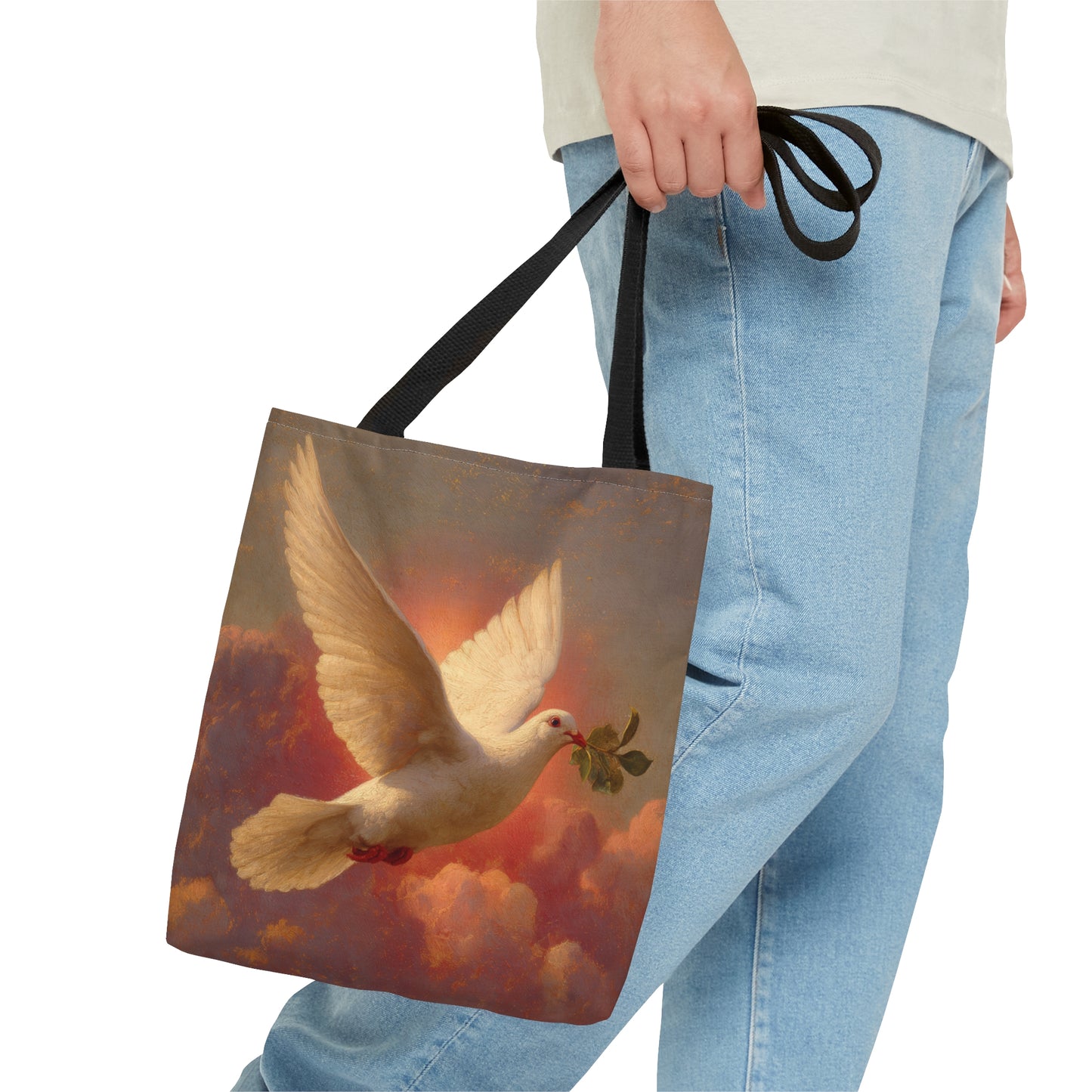 The Spirit Who Restored the Horizon - Holy Spirit - The Dove Tote Bag - Large Medium Small Faith Art Bag - Catholic Faith Purse