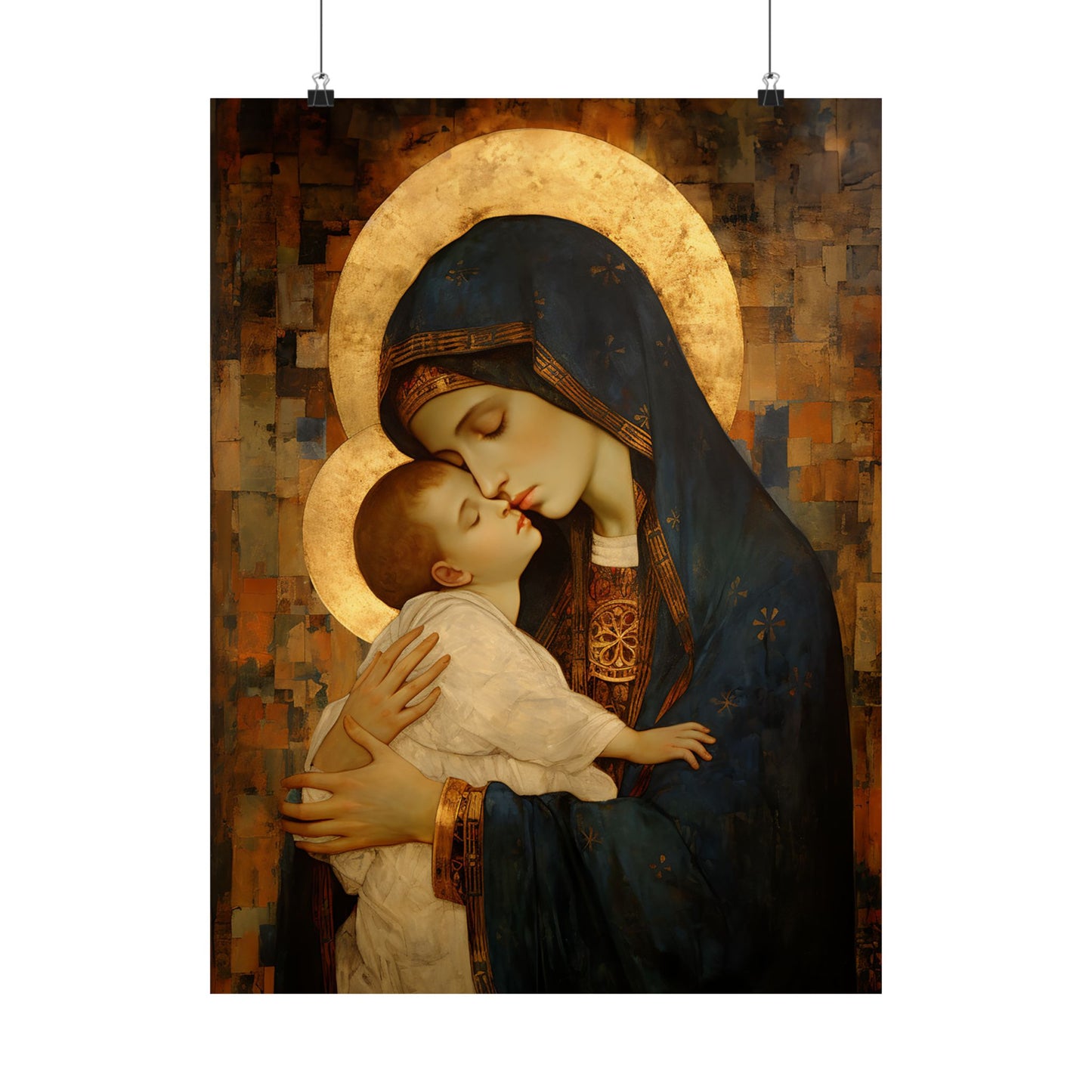 Mother of Mercy - Print - Sanctified Souls Print - Multiple Sizes - Premium Matte Vertical Posters - Madonna and the Christ Child