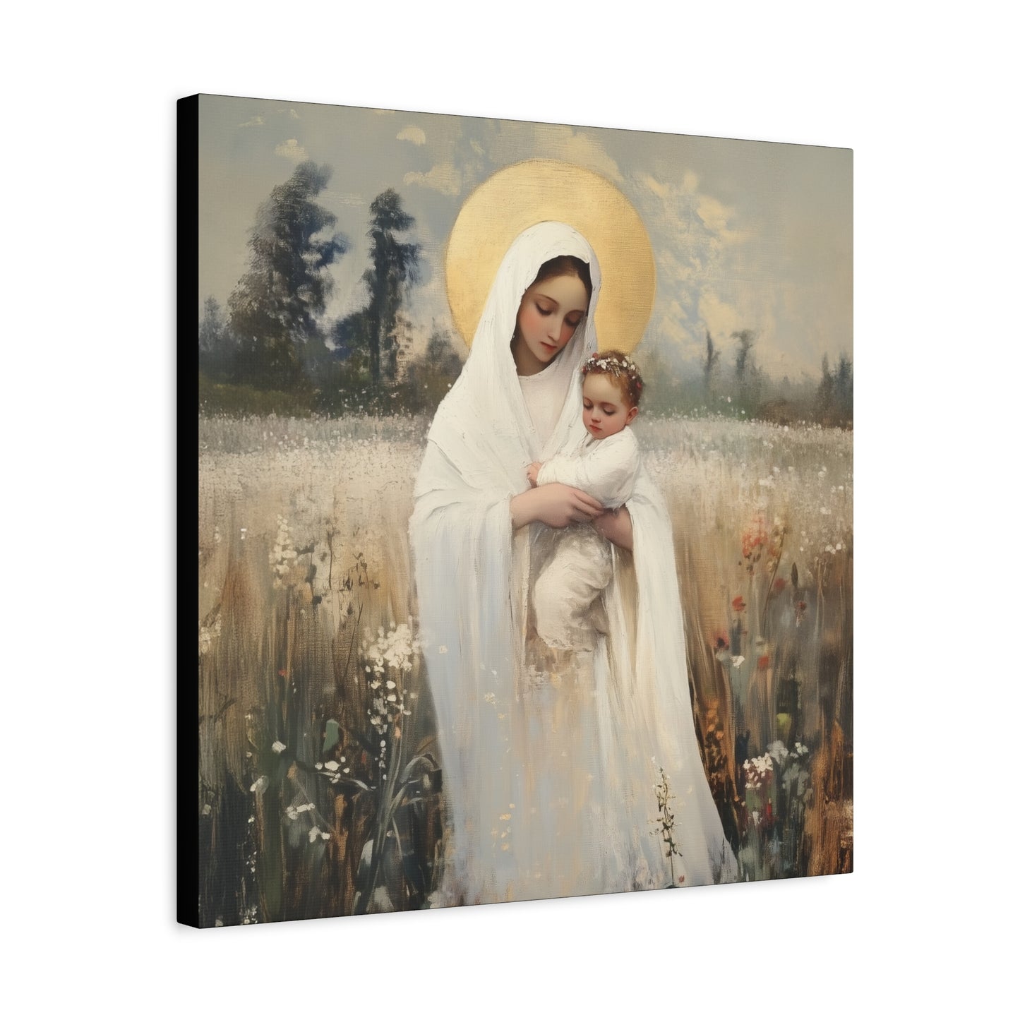 Our Lady of the Prairie - Multiple Sizes - Catholic Home art - Museum Wrapped Canvas - Sanctified Souls Print