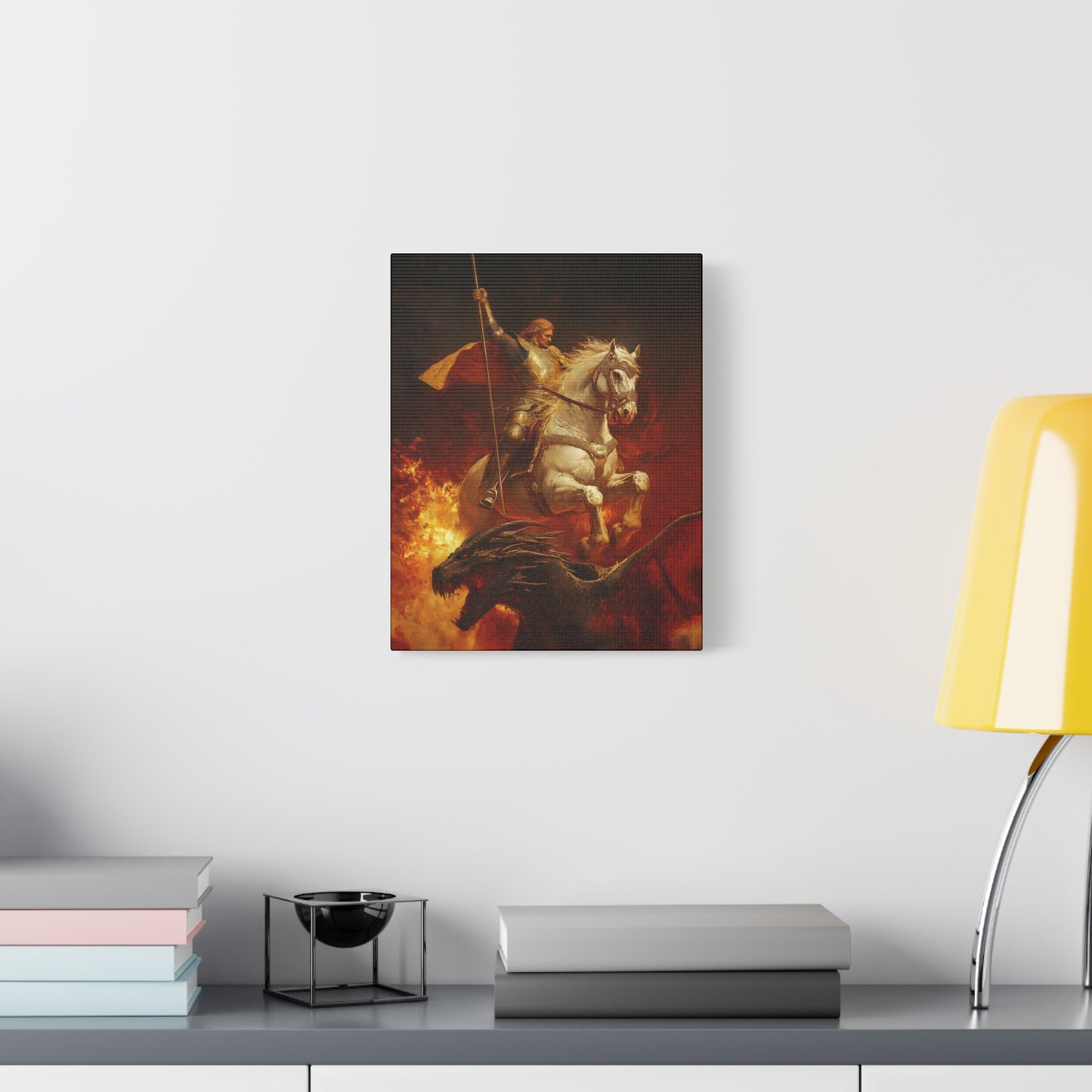 Saint George -  Museum Wrapped Canvas - Sanctified Souls Print - Religious Art for your Home - Catholic Patron Saint Art