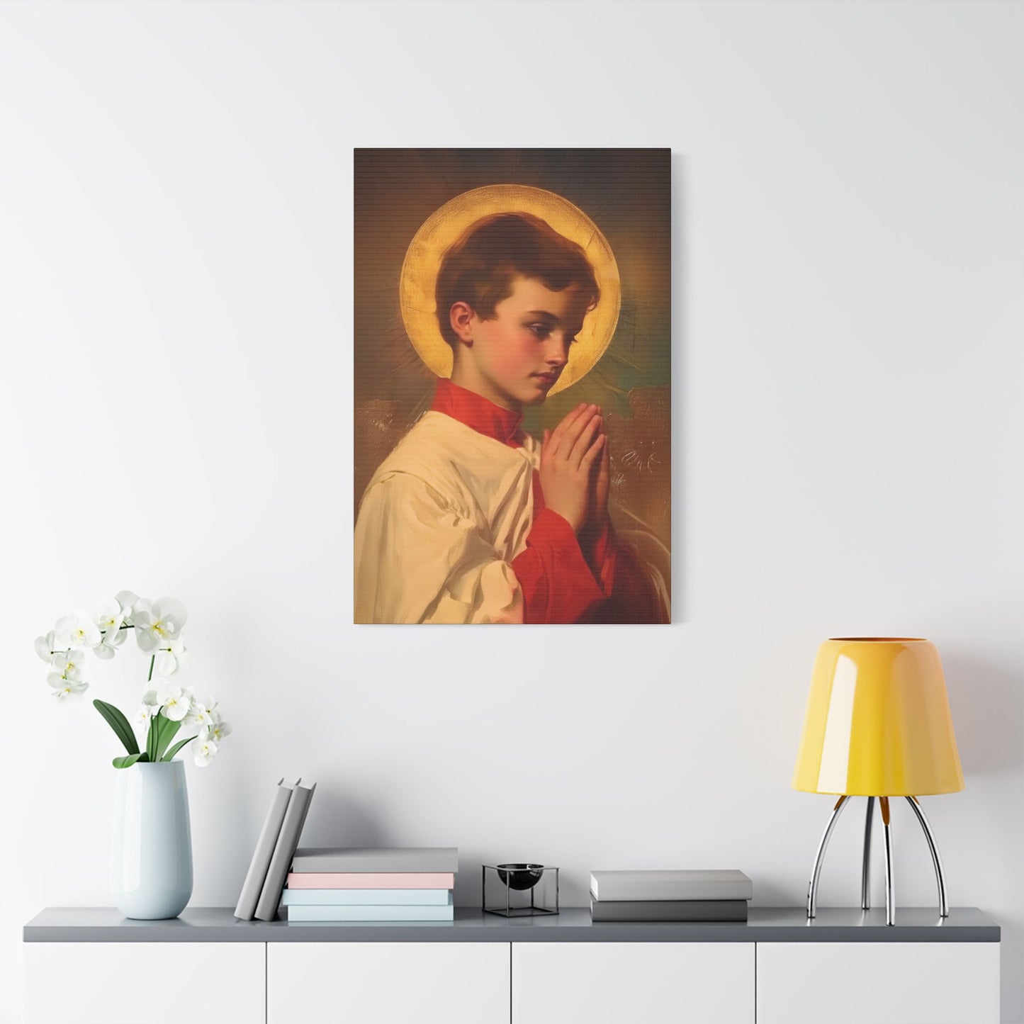 Saint Dominic Savio - Museum Wrapped Canvas - Print - Religious Art for your Home - Christian print - Prayer Room Art - Catholic