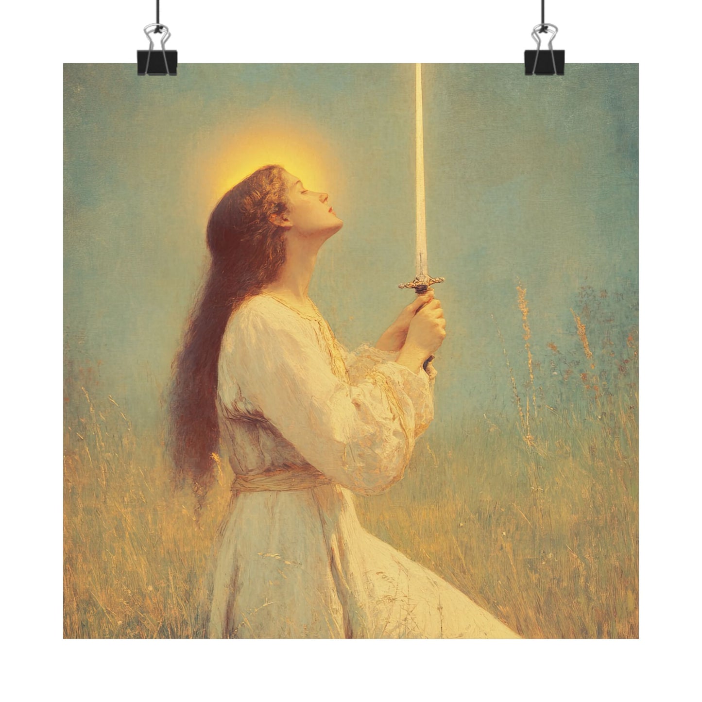 Saint Joan of Arc - Sanctified Souls Print - Multiple Sizes - Premium Posters - Catholic Art - Christian Home Decor Artwork