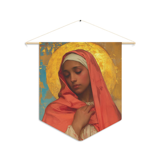 Saint Lea of Rome Wall Banner / Wall Hanging - Prayer room art - Catholic - Large Saint Art - 18" x 21"