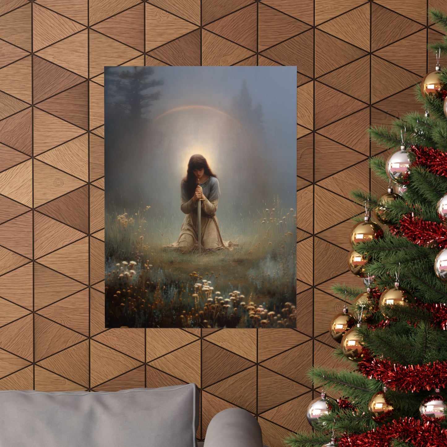 Saint Joan of Arc - Sanctified Souls Print - Multiple Sizes - Premium Posters - Catholic Art - Christian Home Decor Artwork