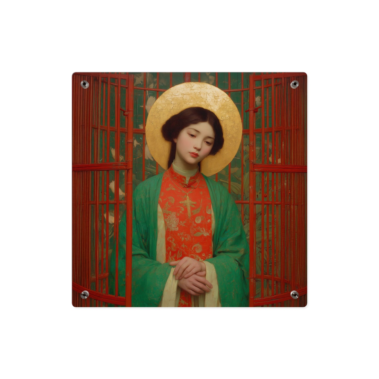 Saint Agnes Tsao Kou Ying  Wall Art Panel - Ready to Hang Acrylic Print - Catholic Saint Art - Patron Saint Print - No Frame needed