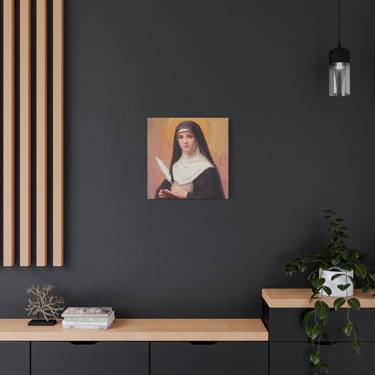 Saint Mechtildis / Mechtide of Hefta / Mechthild of Hackeborn - Gallery Wrapped Canvas - Print - Religious Art for your Home - Catholic Art