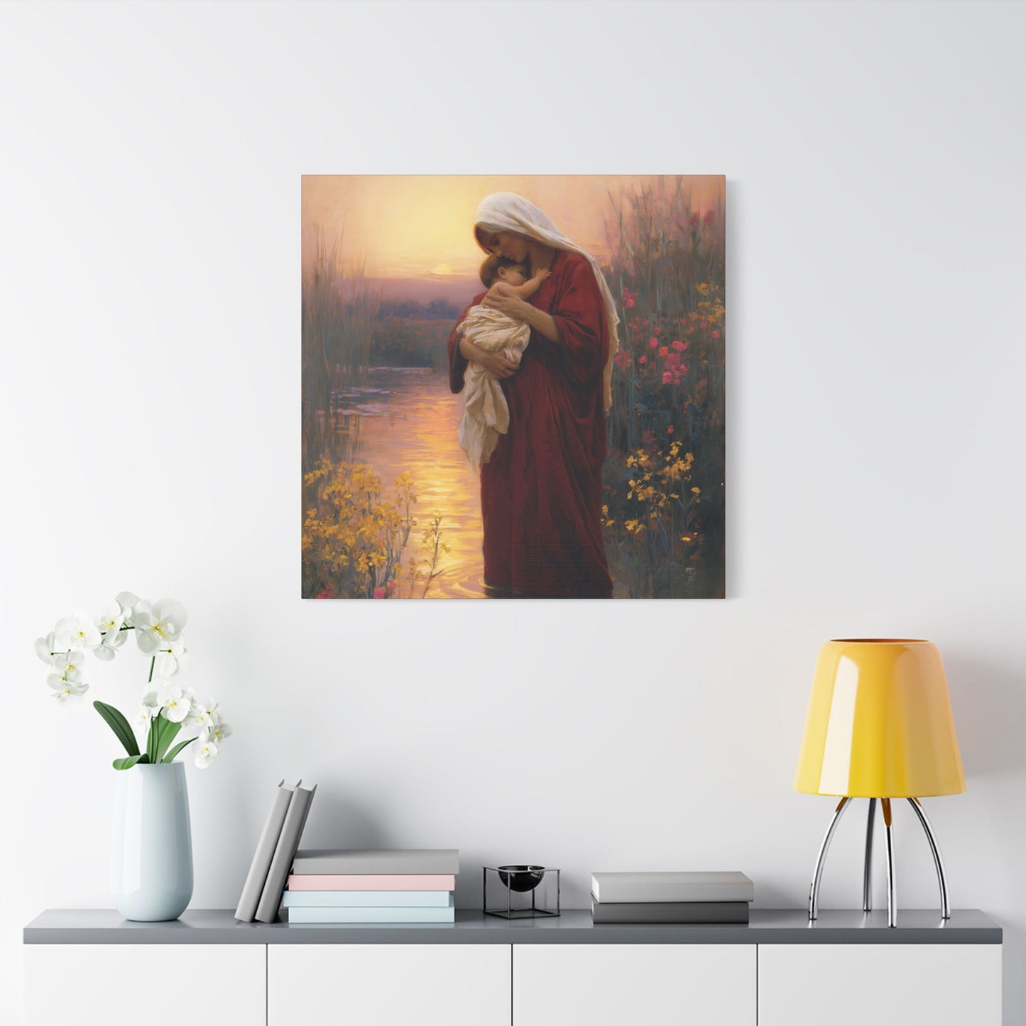 Saint Elizabeth, Mother to John the Baptist -  Museum Wrapped Canvas Print - Multiple Sizes - Catholic Home art Matte Canvas