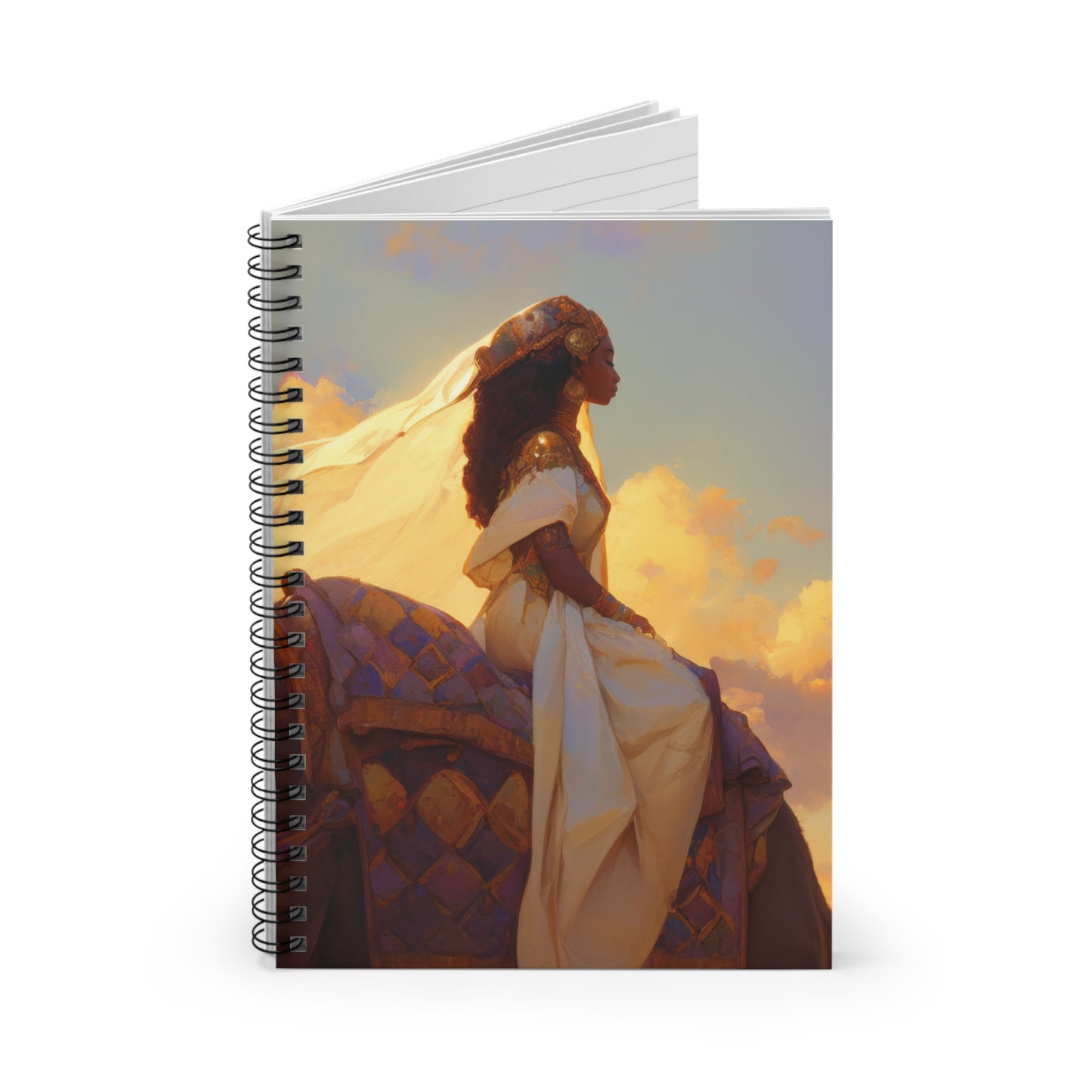 Queen of Sheba - Sanctified Souls Art - Religious Based Notebook - Spiral Notebook