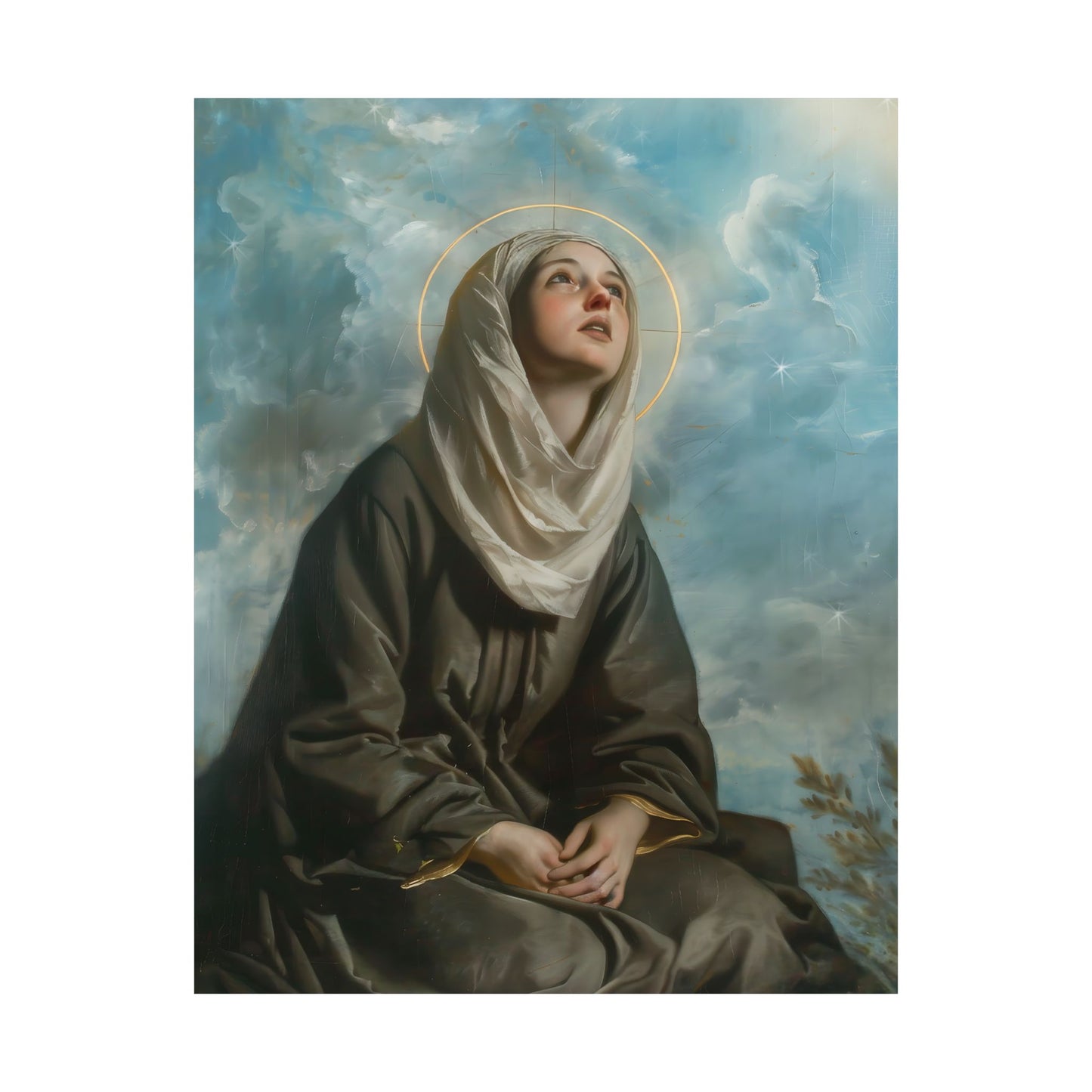 Saint Margaret of Cortona - Sanctified Souls Print - Multiple Sizes - Premium Matte Vertical Posters